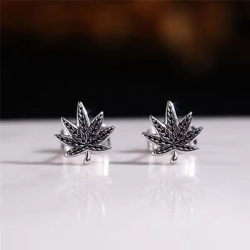West Coast Choppers Maple Leaf Stud Earring (pair) Size ONE SIZE - 3 Thumbnail