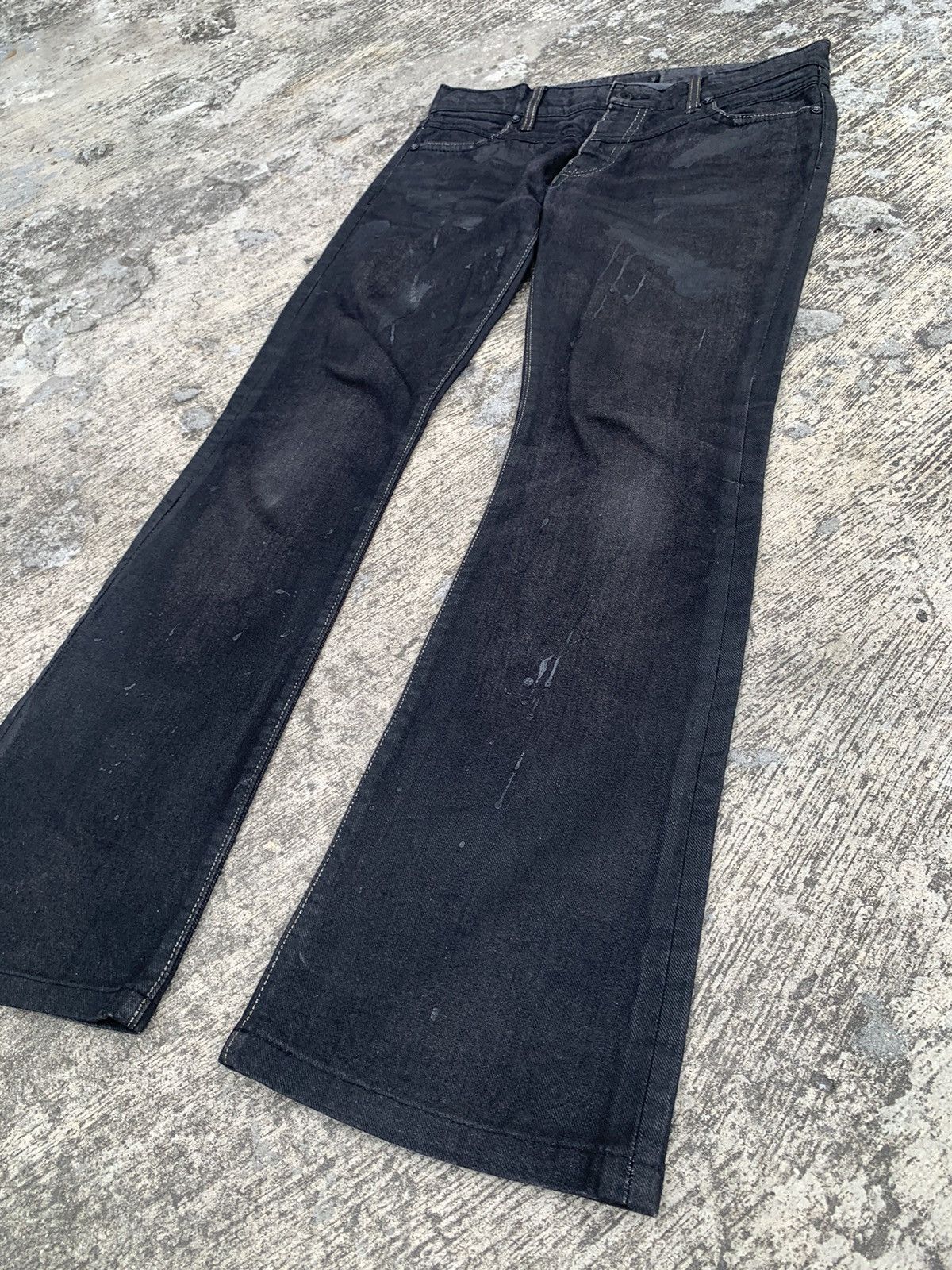 GOSTAR DE FUGA Flared Gostar de fuga waxed jeans Size 33" - 4 Thumbnail