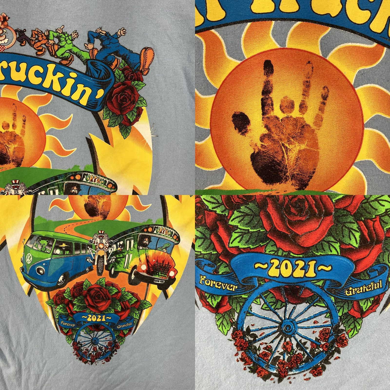 Vintage VINTAGE Grateful Dead T Shirt Fare Thee Well Music Tour 2021 Medium Still Truckin' USA Size US M / EU 48-50 / 2 - 8 Thumbnail