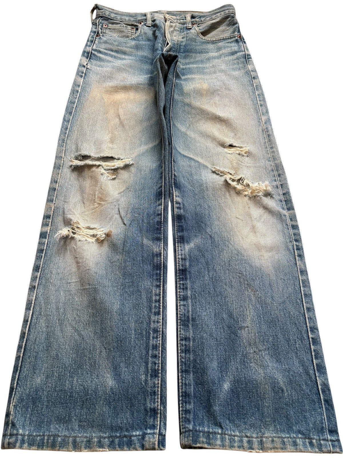 Levi's Vintage 80s Levis 503BXX Big E Selvedge Mud Wash Baggy Jeans Size US 28 / EU 44 - 2 Thumbnail