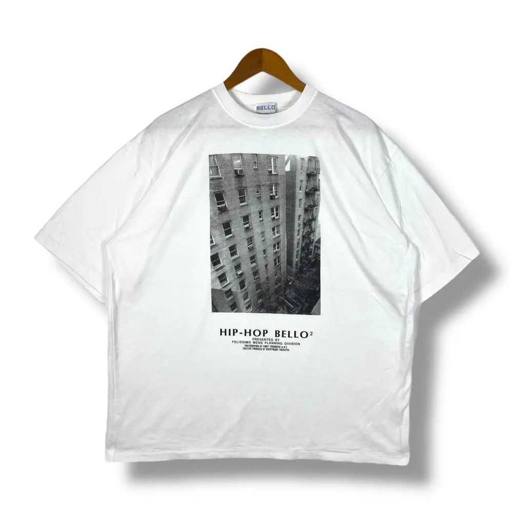 Vintage Vintage 90's HIP-HOP BELLO2 Photoprint Graphic Tee Shirt Size US XL / EU 56 / 4 - 1 Thumbnail
