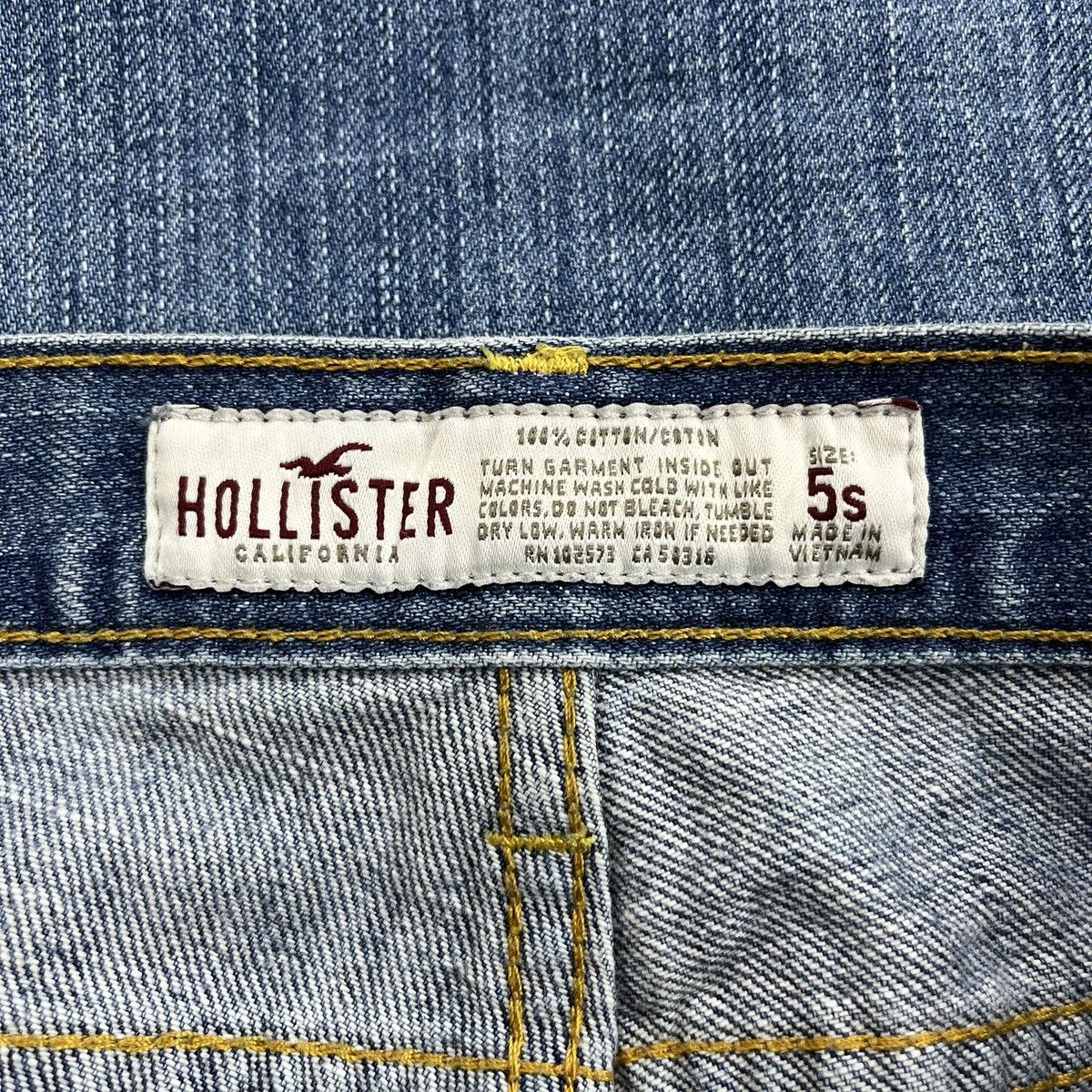 If Six Was Nine 2000s Hollister Distressed Bootcut Lgb Style Flared Jeans Size US 30 / EU 46 - 14 Thumbnail