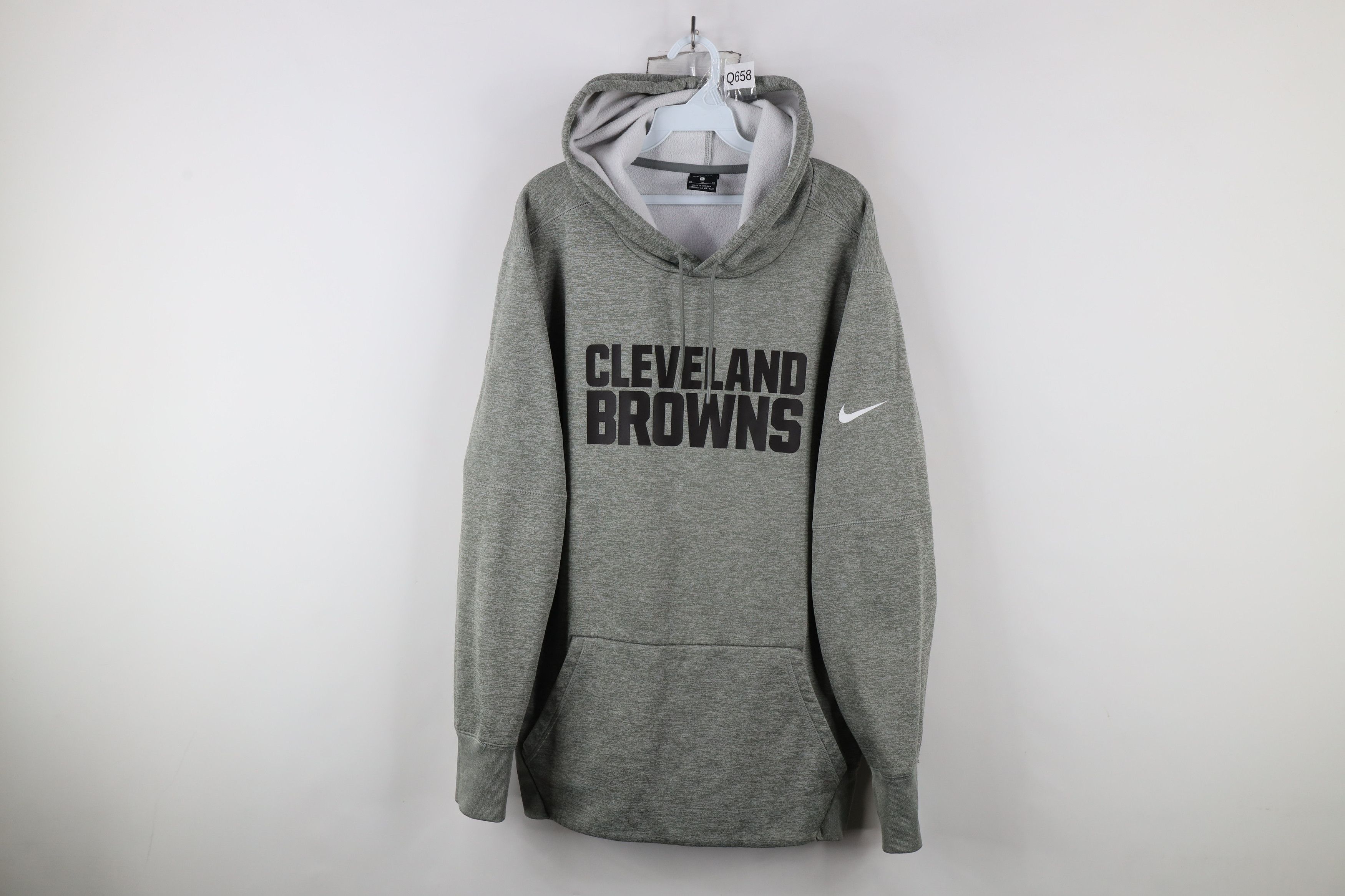 Nike × Vintage Nike Browns Football Hoodie Sweatshirt Heather Gray Size US XL / EU 56 / 4 - 1 Thumbnail