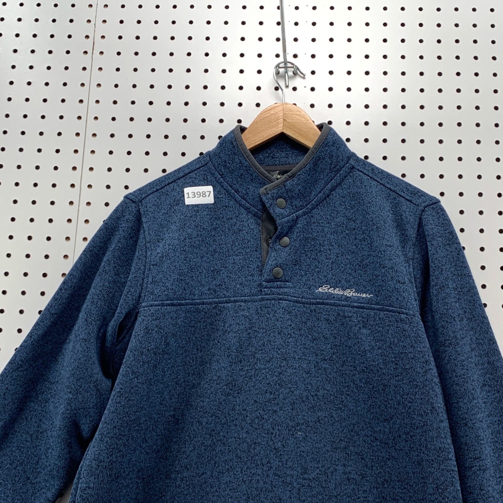 Eddie Bauer VINTAGE Eddie Bauer Pullover Sweater Mock Neck Blue Mens Medium 1/4 Snap Knit 90s Size US M / EU 48-50 / 2 - 2 Thumbnail