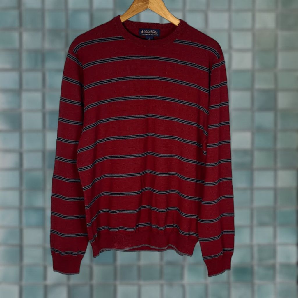 Brooks Brothers Brooks Brothers Sweater Mens Cardigan L Multicolor Striped Merino Wool Extra Fine Size US L / EU 52-54 / 3 - 1 Thumbnail