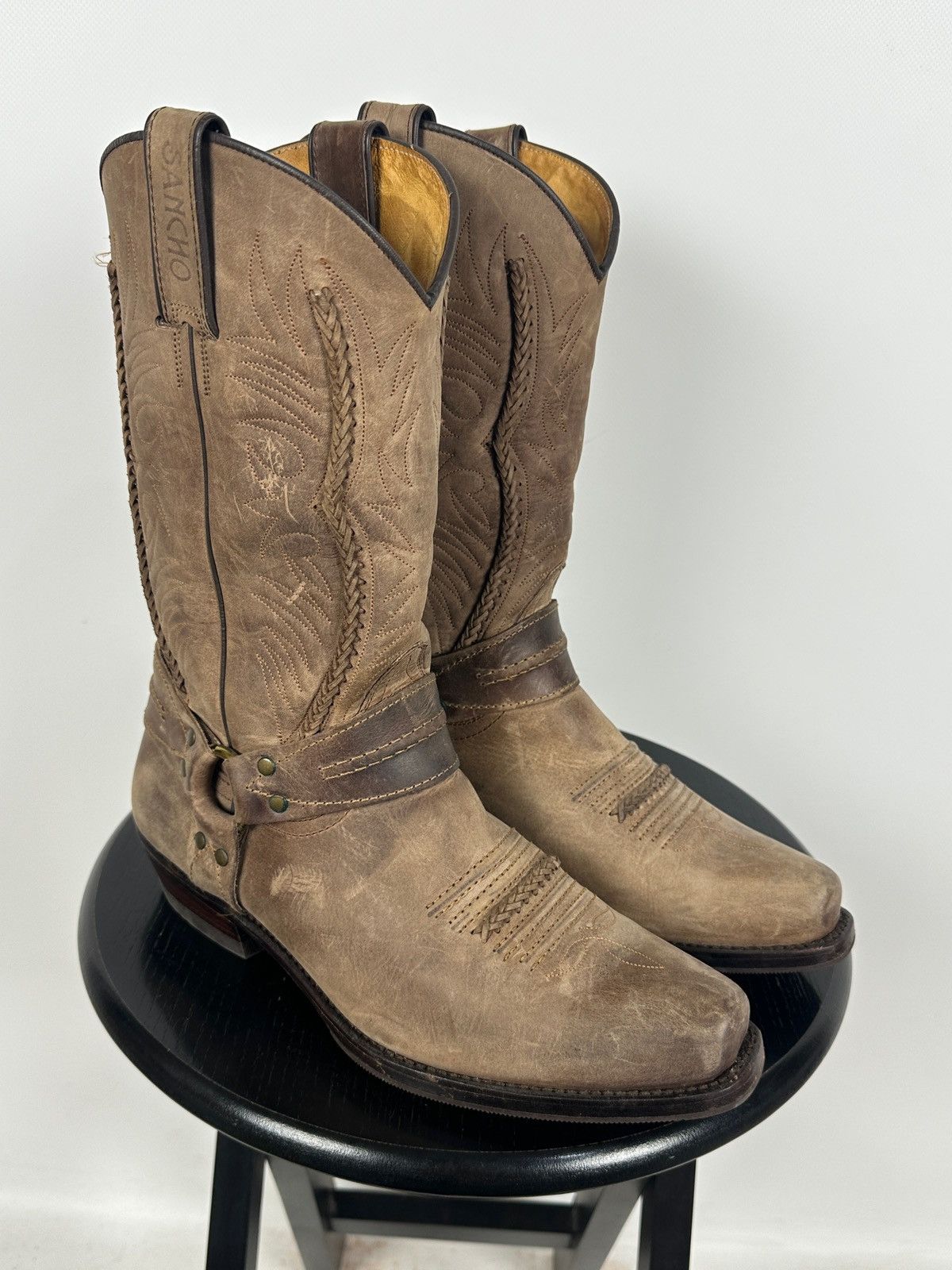 Sancho Boots Sancho Abarca 5122 Leather Cowboy Western Motorcycle Boots Size US 8 / EU 41 - 3 Thumbnail