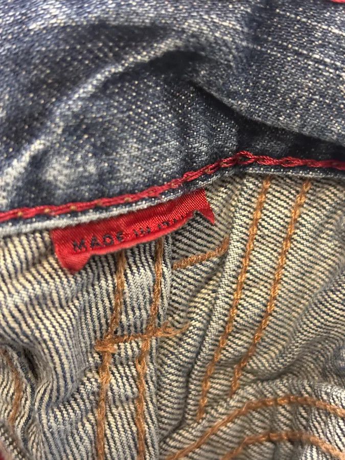 Marithe + Francois Girbaud 1990s Marithé + François Girbaud Navy Denim Cargo Jeans Size US 31 - 10 Thumbnail