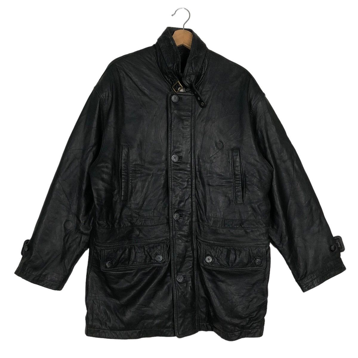 Genuine Leather 🔥90s Vintage Genuine Leather Biker Jacket Renoma Japan Made Size US L / EU 52-54 / 3 - 1 Thumbnail