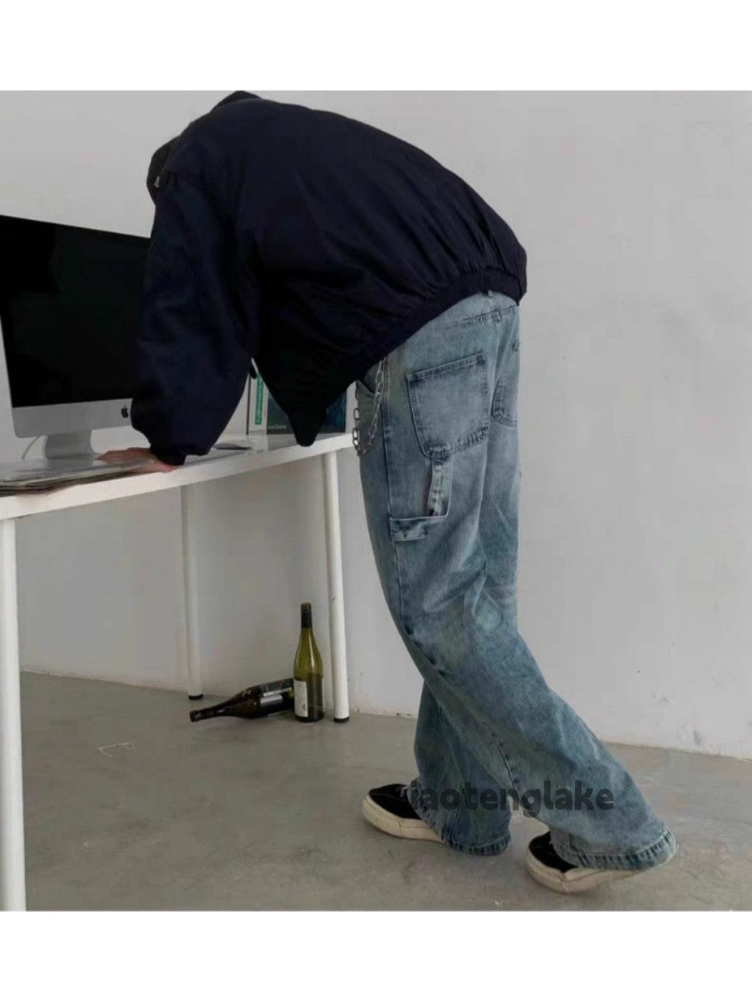 Jean × Vintage washed faded cleanfit utility carpenter hiphop jeans Size US 34 / EU 50 - 6 Thumbnail