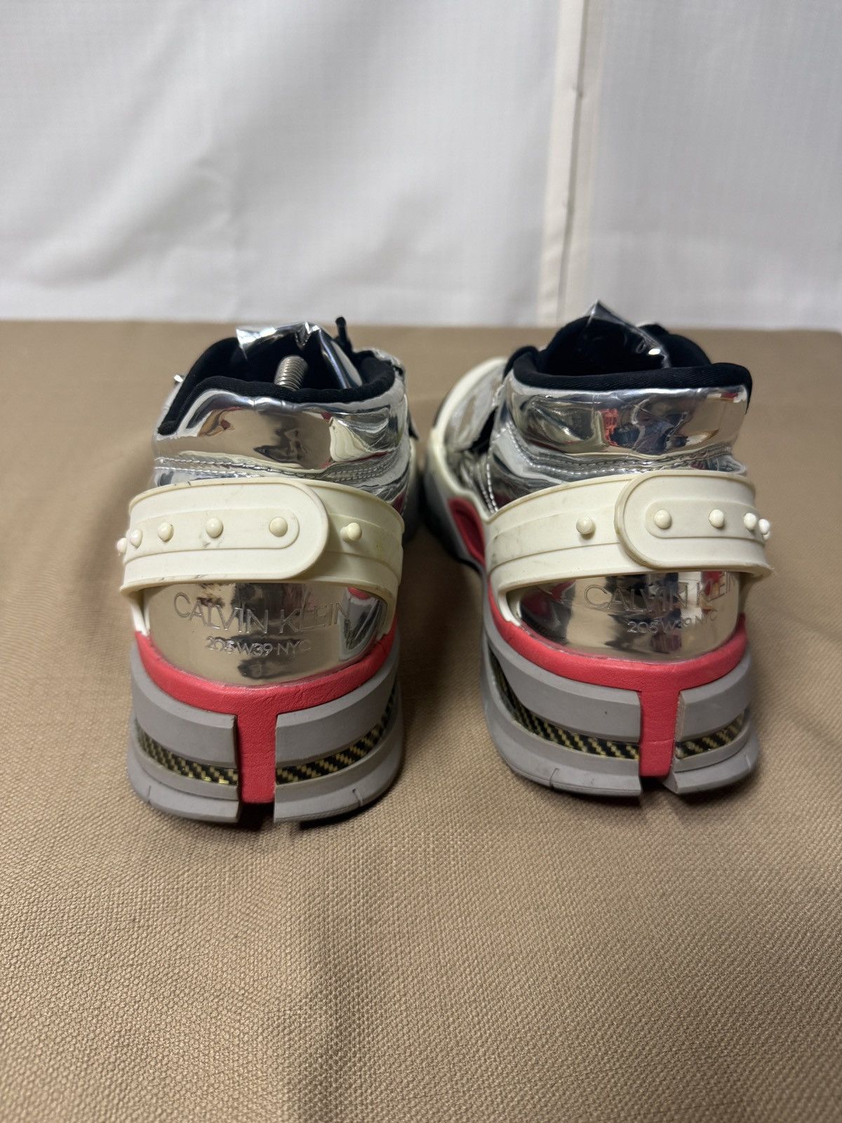 Calvin Klein 205W39NYC Calvin Klein 205W39NYC Cander Metallic Leather Sneakers Size US 10 / EU 43 - 4 Thumbnail