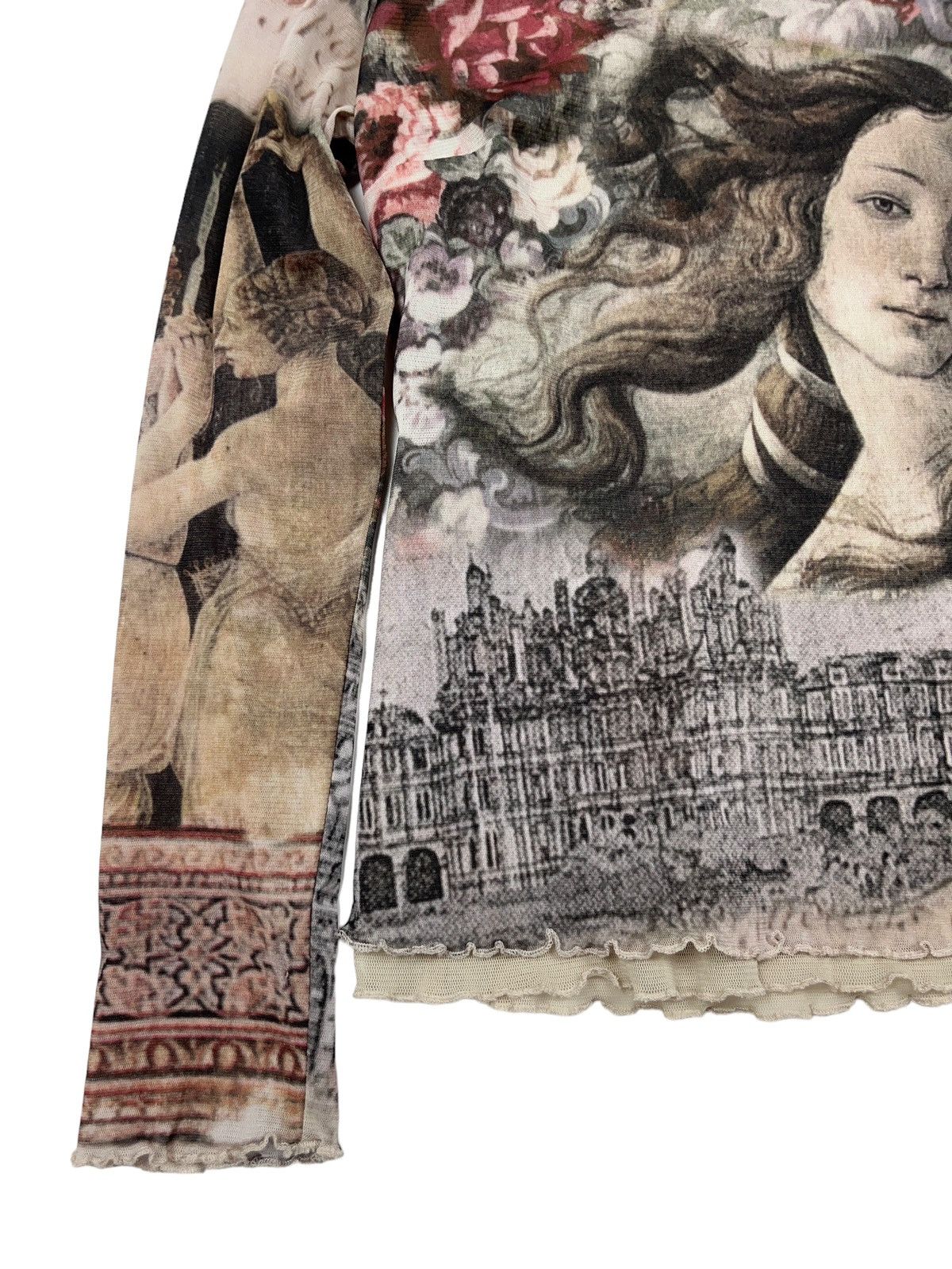 Seditionaries Amazing Renaissance Mesh Blouse Top All Over Print y2k Size M / US 6-8 / IT 42-44 - 4 Thumbnail