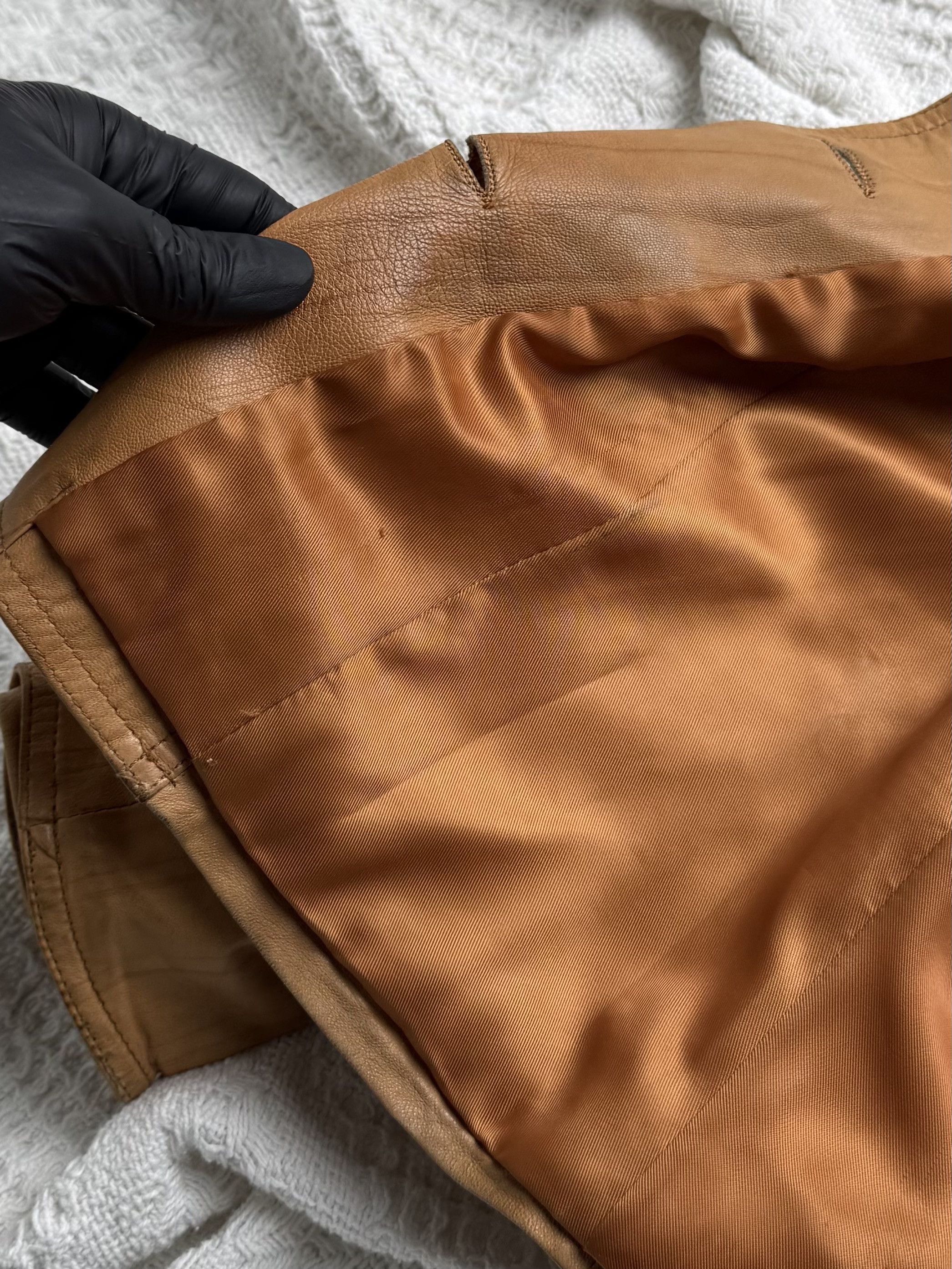 Vintage Vintage Leather Jacket Button Front Tailored Classic Size L / US 10 / IT 46 - 12 Thumbnail