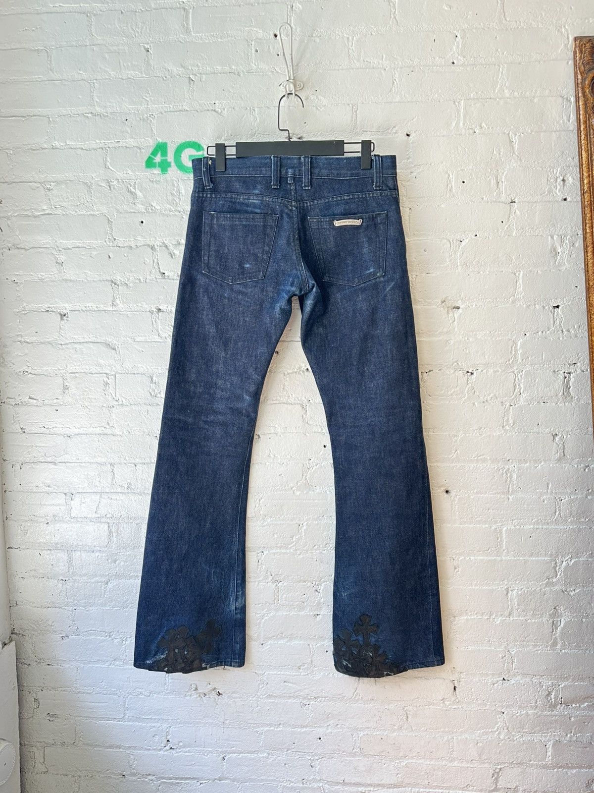 Chrome Hearts CHROME HEARTS 1 OF 1 FLARE PATCH JEANS Size US 31 - 2 Thumbnail