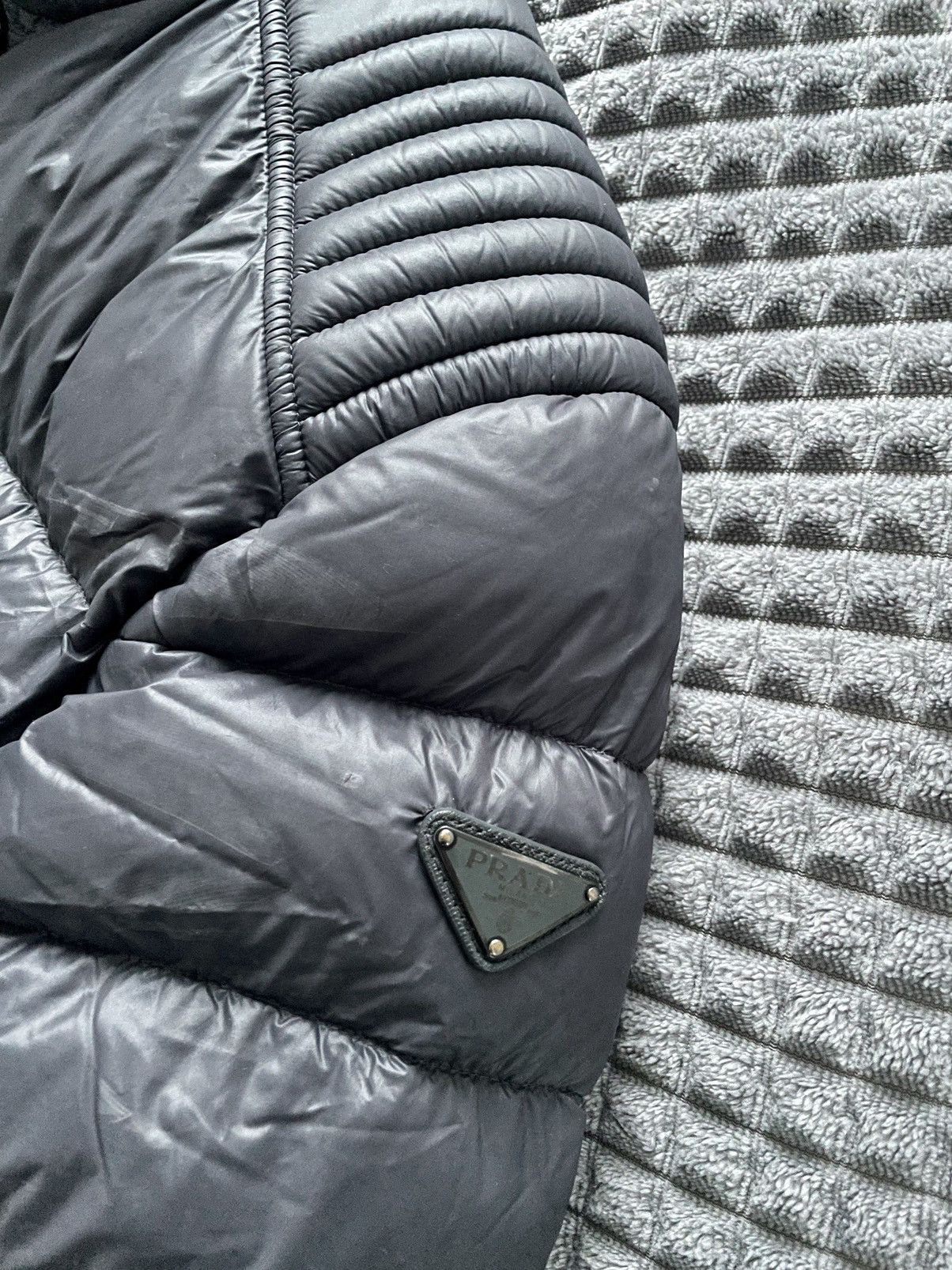 Prada Prada Quilted Sport Biker Down Puffer Moto Jacket Size 52 Size US L / EU 52-54 / 3 - 6 Thumbnail