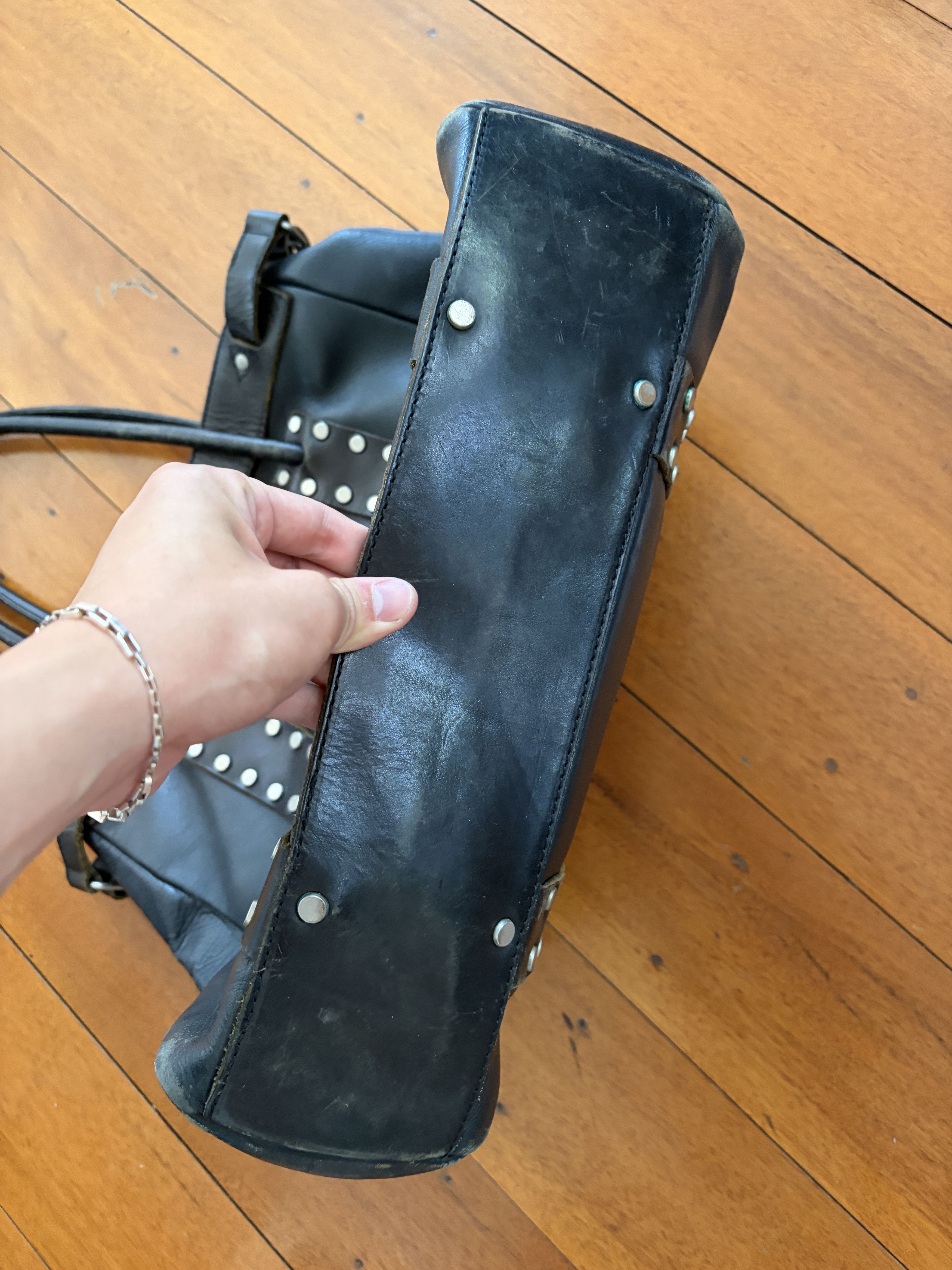 Yohji Yamamoto Yohji Yamamoto 90s Studded Tote Bag Size ONE SIZE - 6 Thumbnail