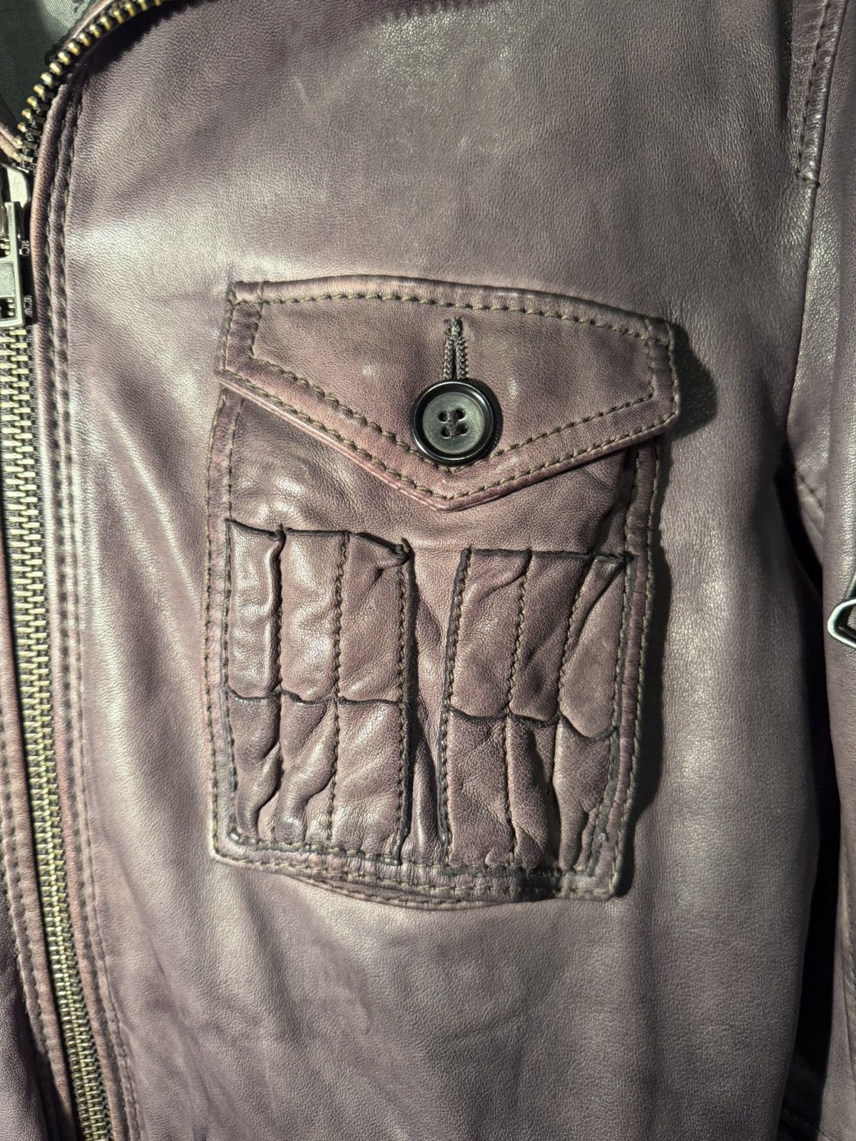 Diesel Diesel Sheepskin Leather Cargo Jacket Size US L / EU 52-54 / 3 - 4 Thumbnail