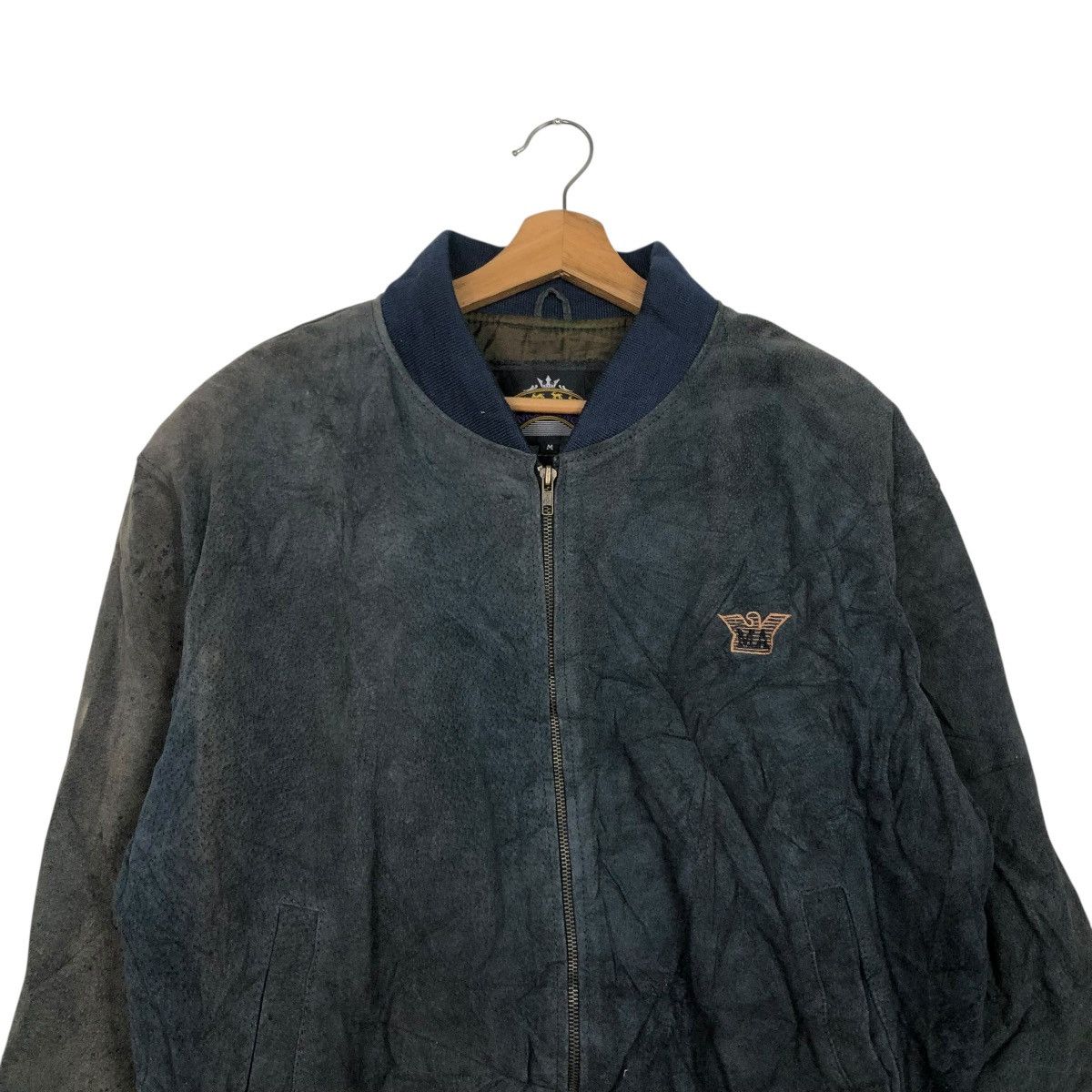Vintage 🔥VINTAGE BOMBER LEATHER JACKET MARZENO BIG LOGO ISSEY MIYAKE Size US M / EU 48-50 / 2 - 4 Thumbnail