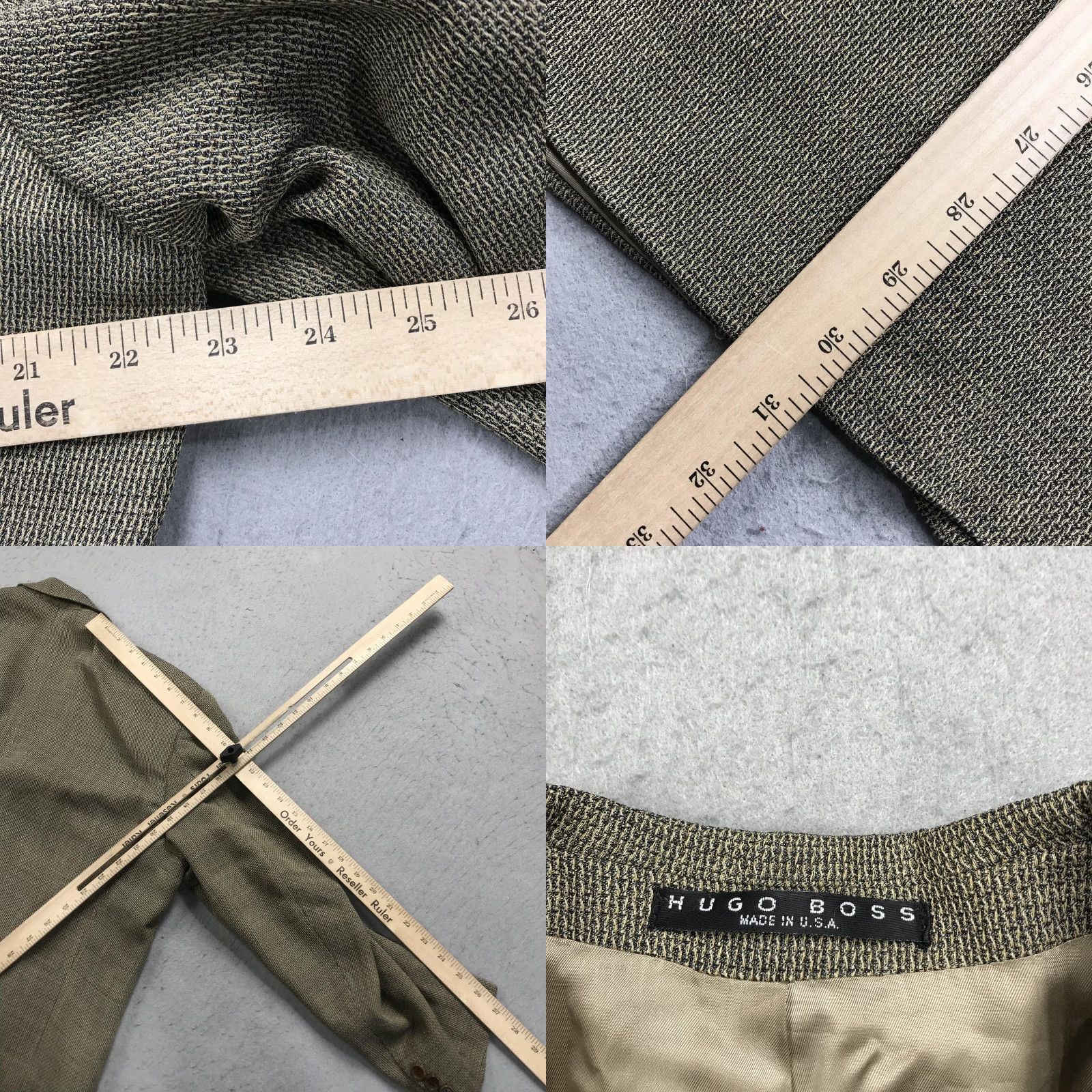Loro Piana VINTAGE Loro Piana Sport Coat Mens 40R Tan Wool Blazer Geometric 2 Piece 3-Button Notch Lapel Woolmark Twister 110s Casual Wedding Formal Jacket Size 40R - 9 Thumbnail