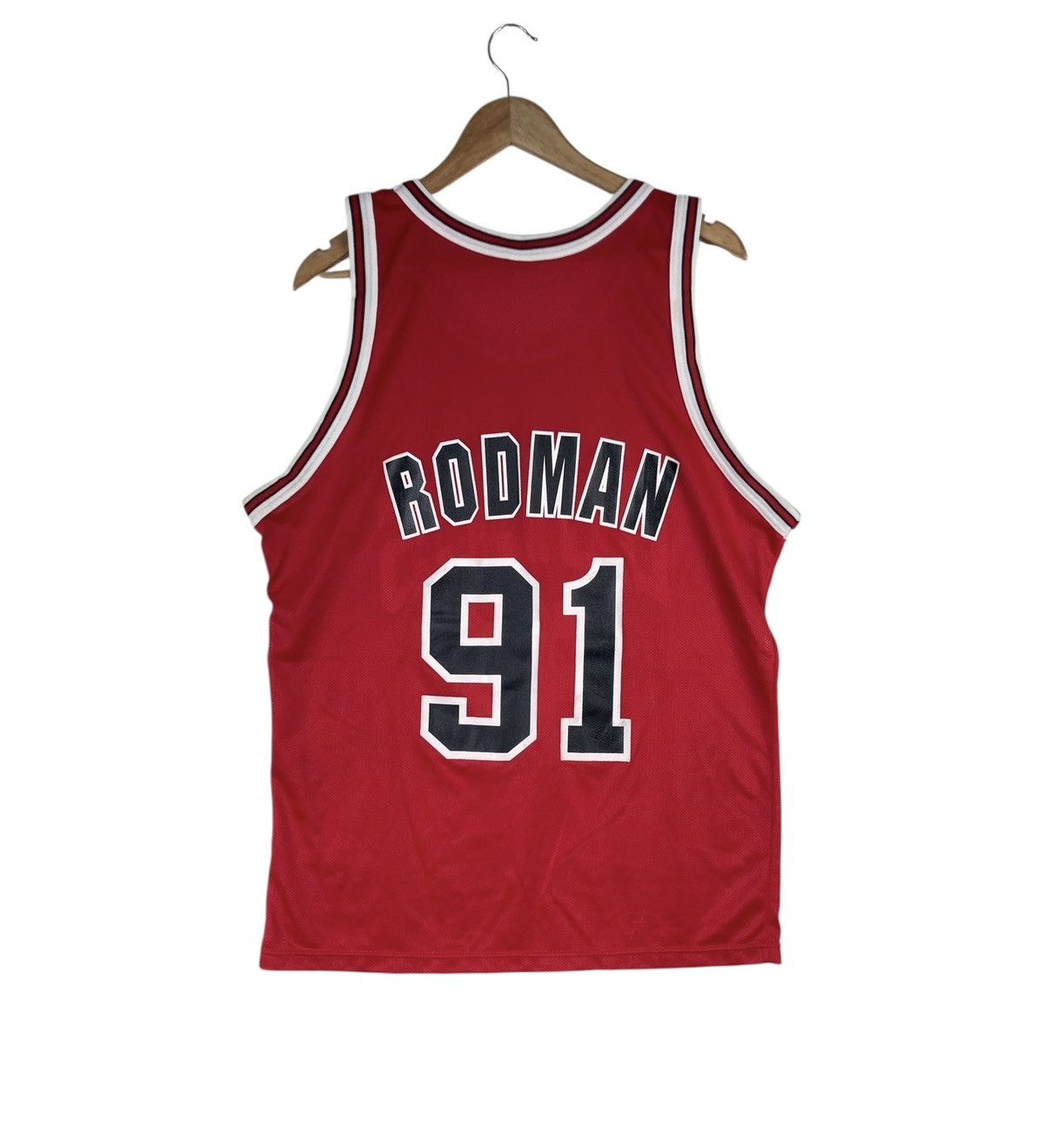 NBA Vintage 90s NBA Chicago Bulls Dennis Rodman 91 Tank Top Size US M / EU 48-50 / 2 - 4 Thumbnail