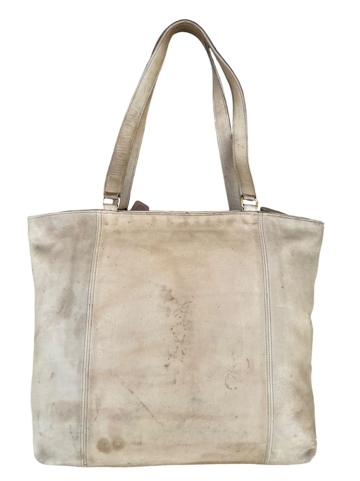 Coach × Leather Vintage 90s COACH Distress Stains Patina Leather Tote Bag Size ONE SIZE - 8 Thumbnail