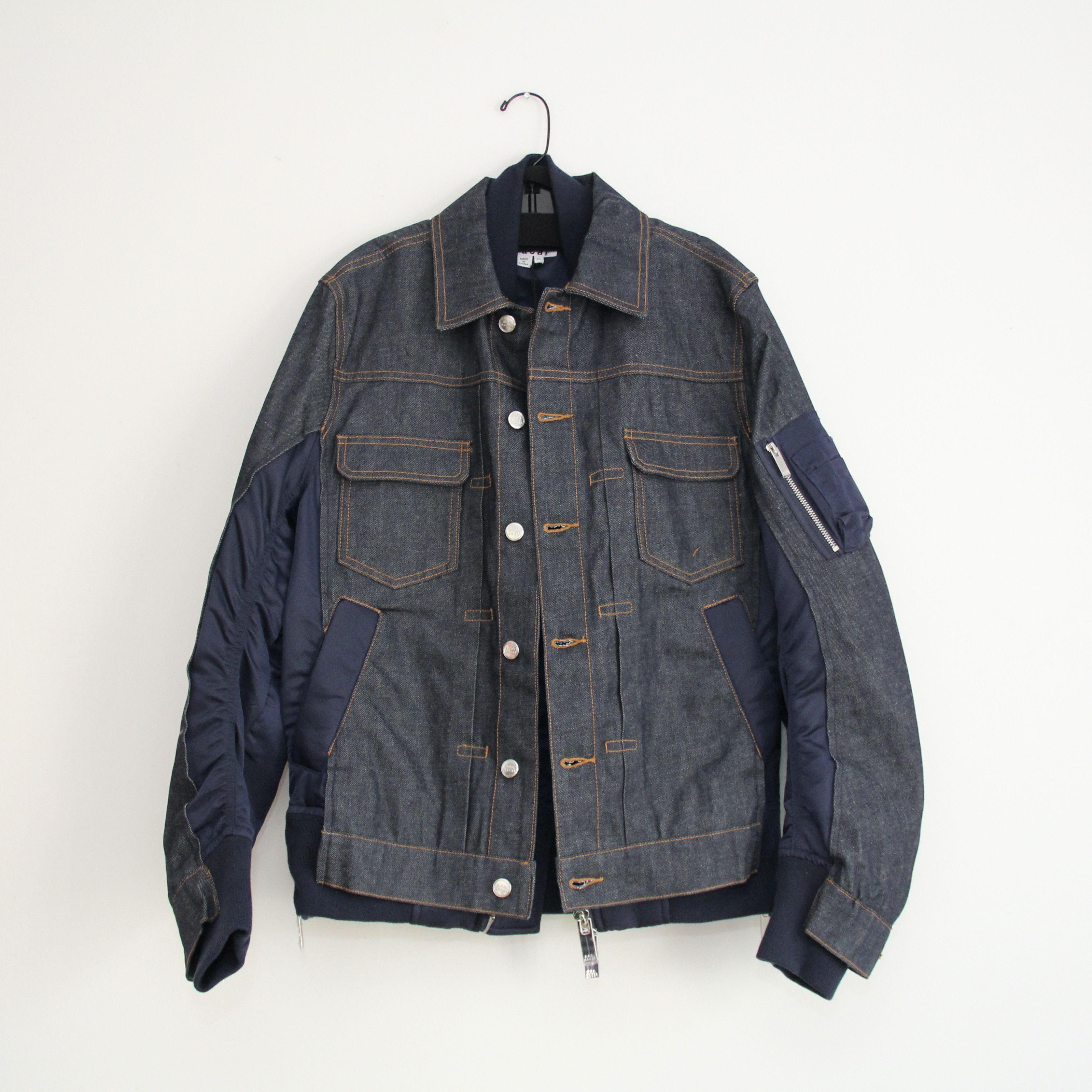 A.P.C. × Sacai A.P.C x Sacai Denim Bomber Jacket BNWT Small Size US XS / EU 42 / 0 - 13 Thumbnail