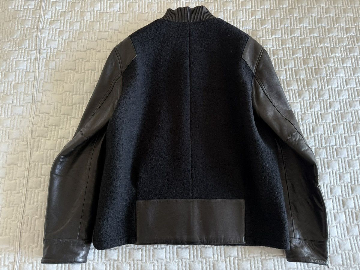 Givenchy Givenchy Black Leather Sleeved Varsity Baseball Jacket sz 52 Size US L / EU 52-54 / 3 - 2 Thumbnail