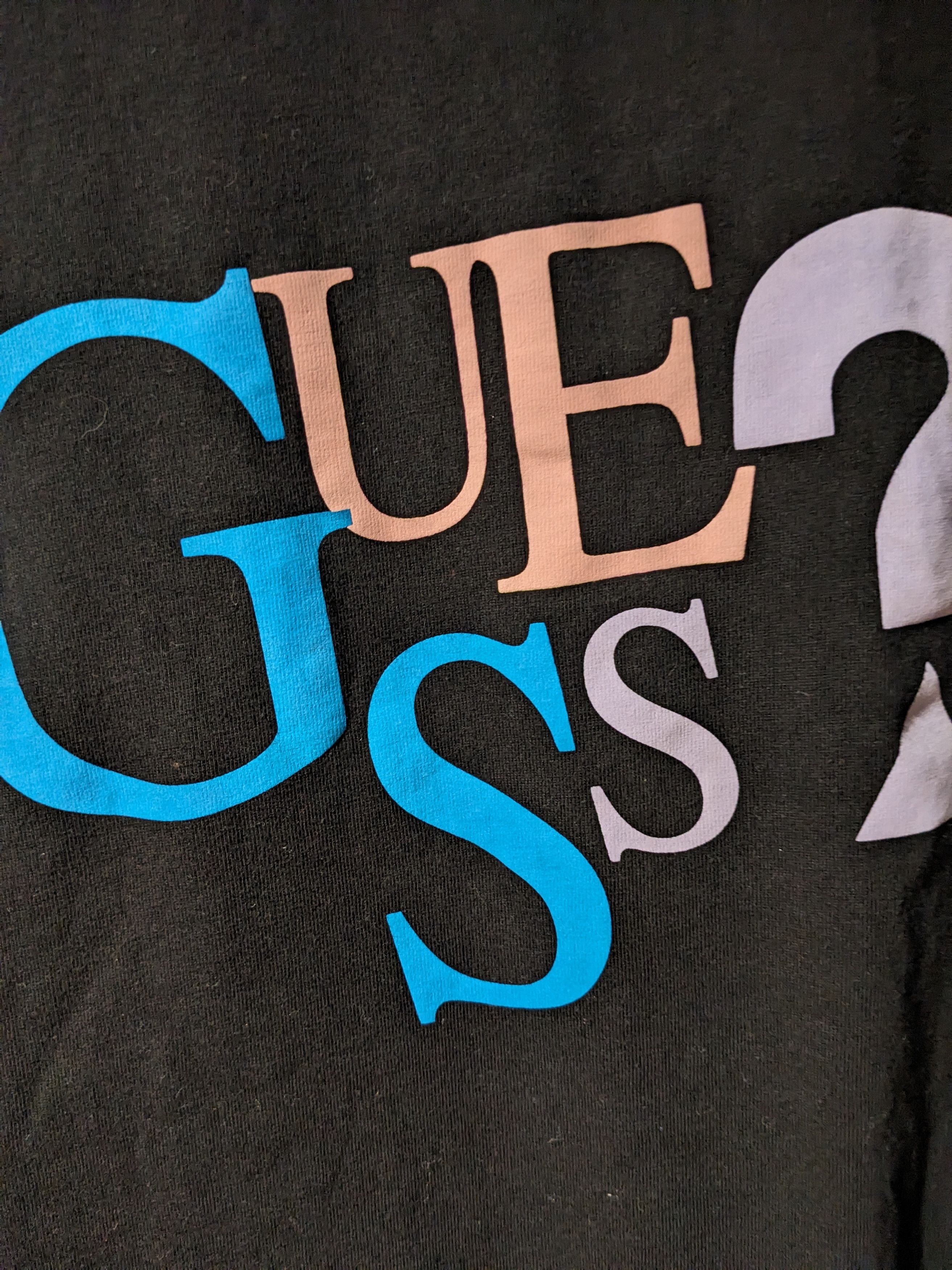 Guess × Vintage Vintage 90s Guess? Logo Streetwear Black X-Large T-Shirt Size US XL / EU 56 / 4 - 2 Thumbnail