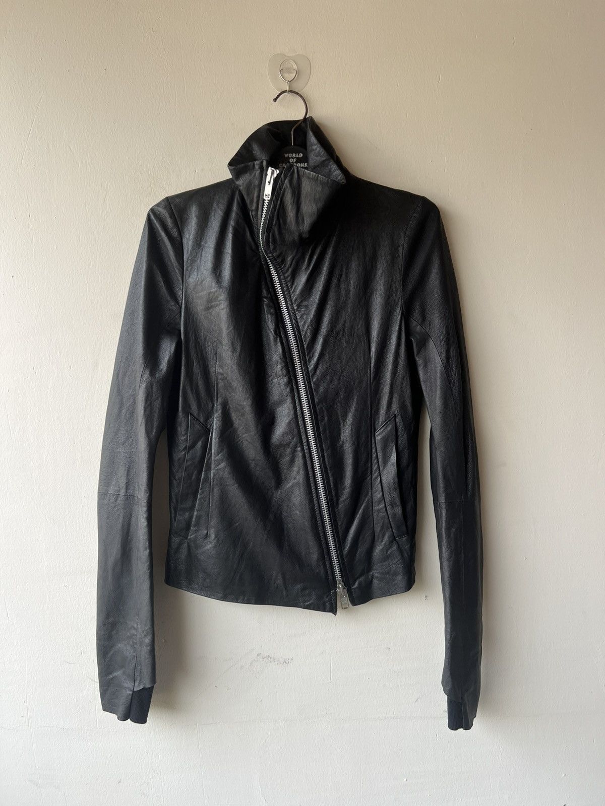 Ekam EKAM Distressed Pigskin Leather Asymmetrical Jacket Size US S / EU 44-46 / 1 - 2 Thumbnail