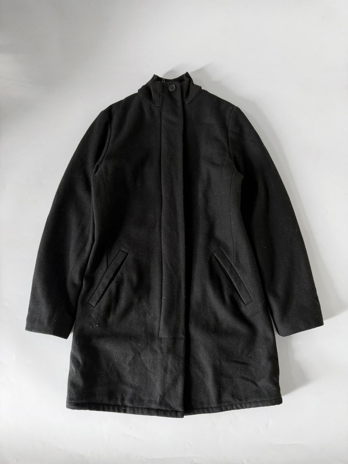 Helmut Lang Helmut Lang 1998 Black Long Wool Coat Size XS / US 0-2 / IT 36-38 - 1 Thumbnail