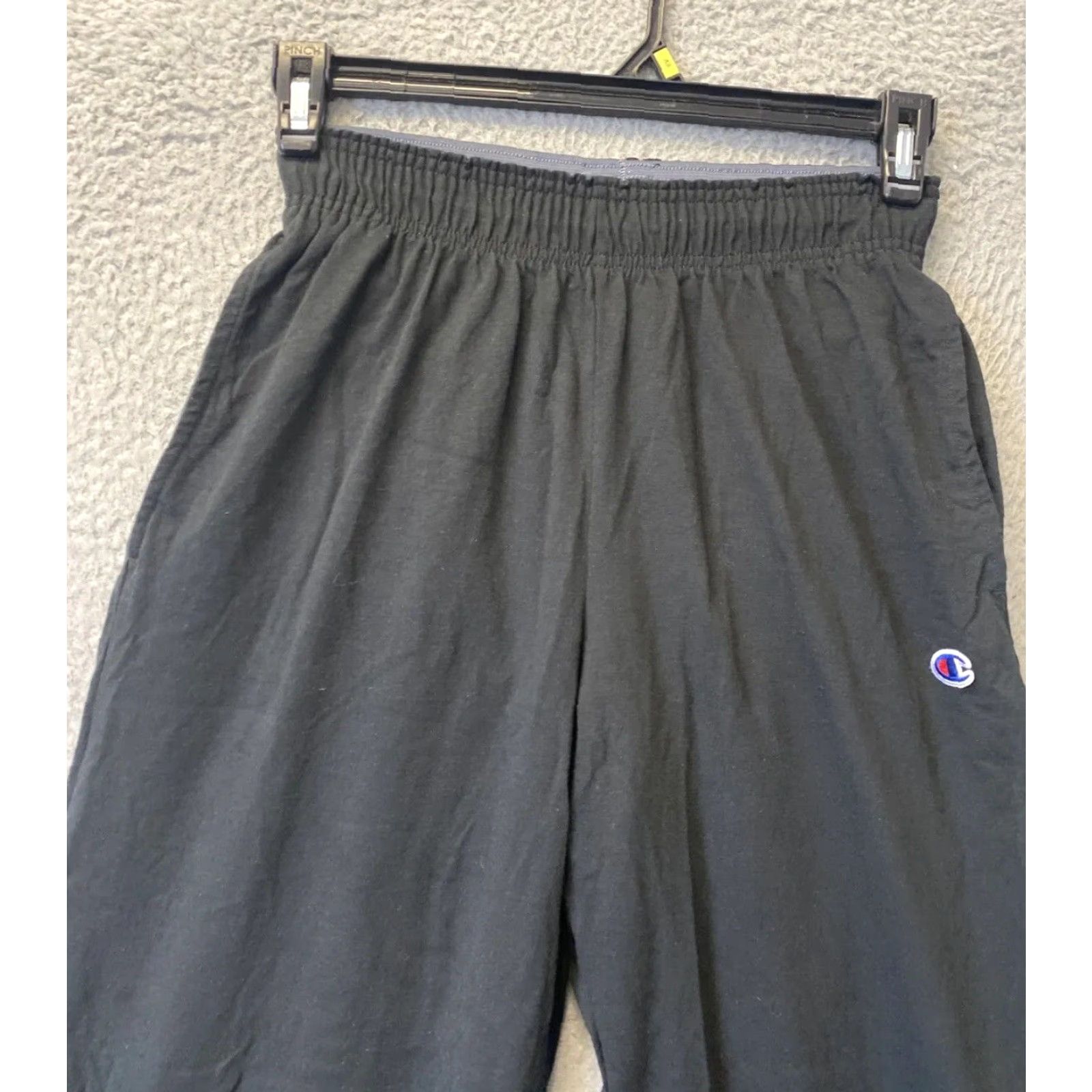 Champion Champion Pajama Pants Men Lounge Jogger Black Logo S Small Short to Regular Fit, Champion Brand, Pajama Bottoms, Men, Sleepwear, 45-52 cm Inseam Size US 29 - 2 Thumbnail