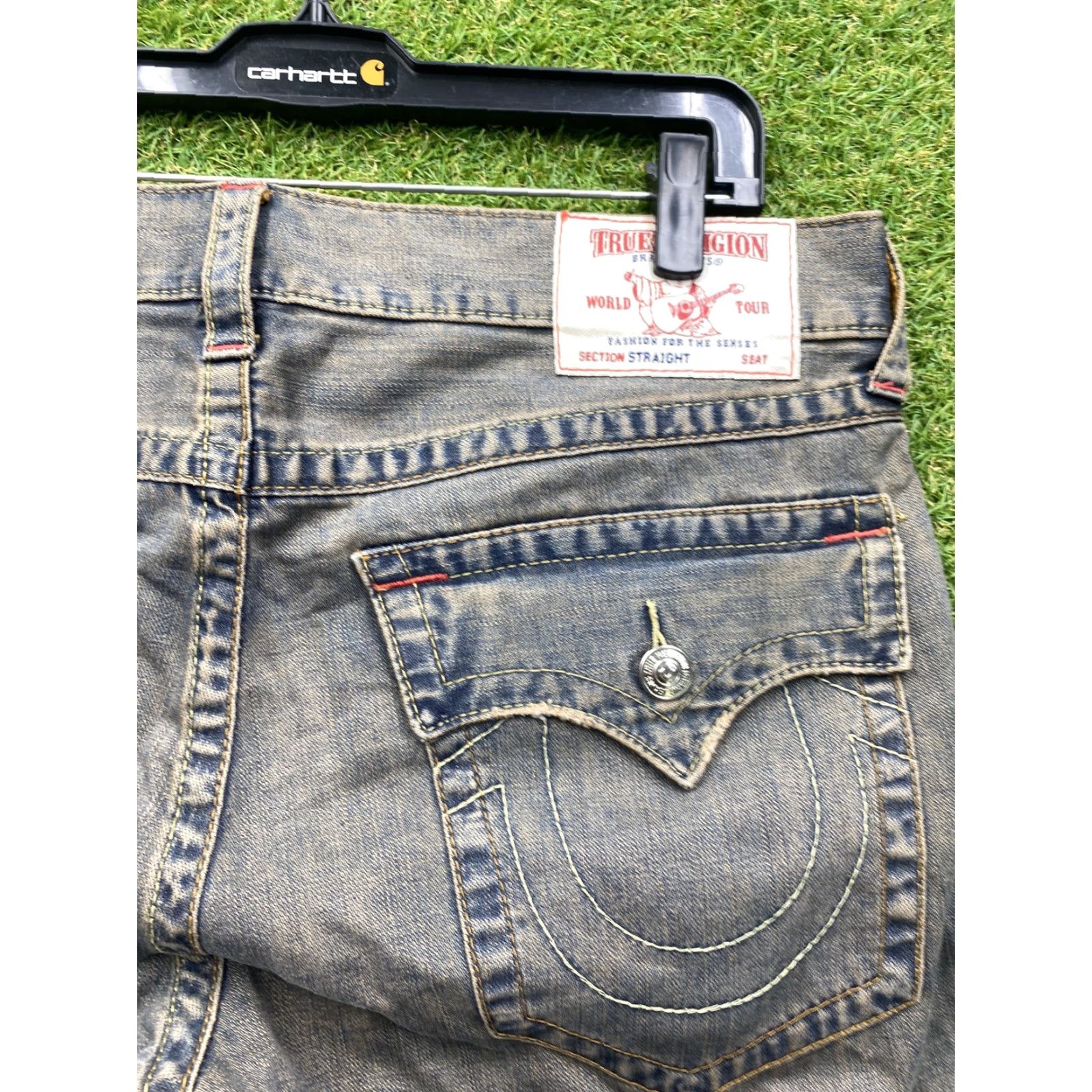 True Religion True Religion Jeans Mens 36 Blue Section Straight Distressed Ripped Denim Pants Size US 36 / EU 52 - 7 Thumbnail