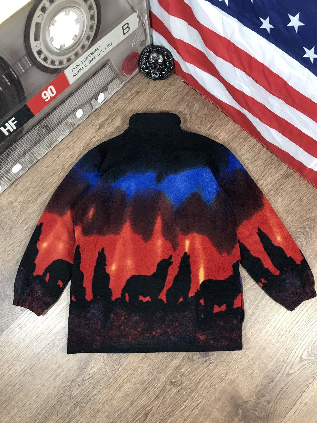 Other Jacques Lorant Wolf Animal Fleece Jacket Kanye West Style Size US L / EU 52-54 / 3 - 8 Thumbnail