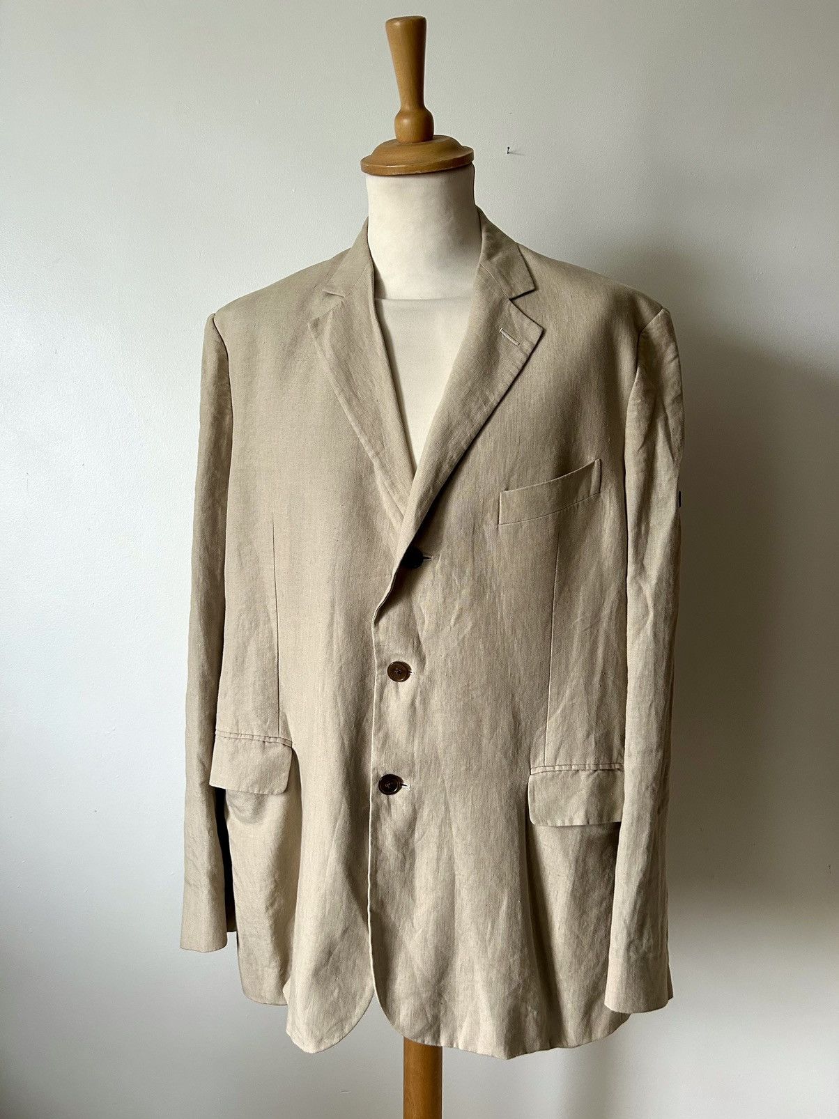 Balenciaga BALENCIAGA SS18 OVERSIZED WEIGHTED LINEN BLAZER JACKET 2018 Size US XS / EU 42 / 0 - 1 Thumbnail