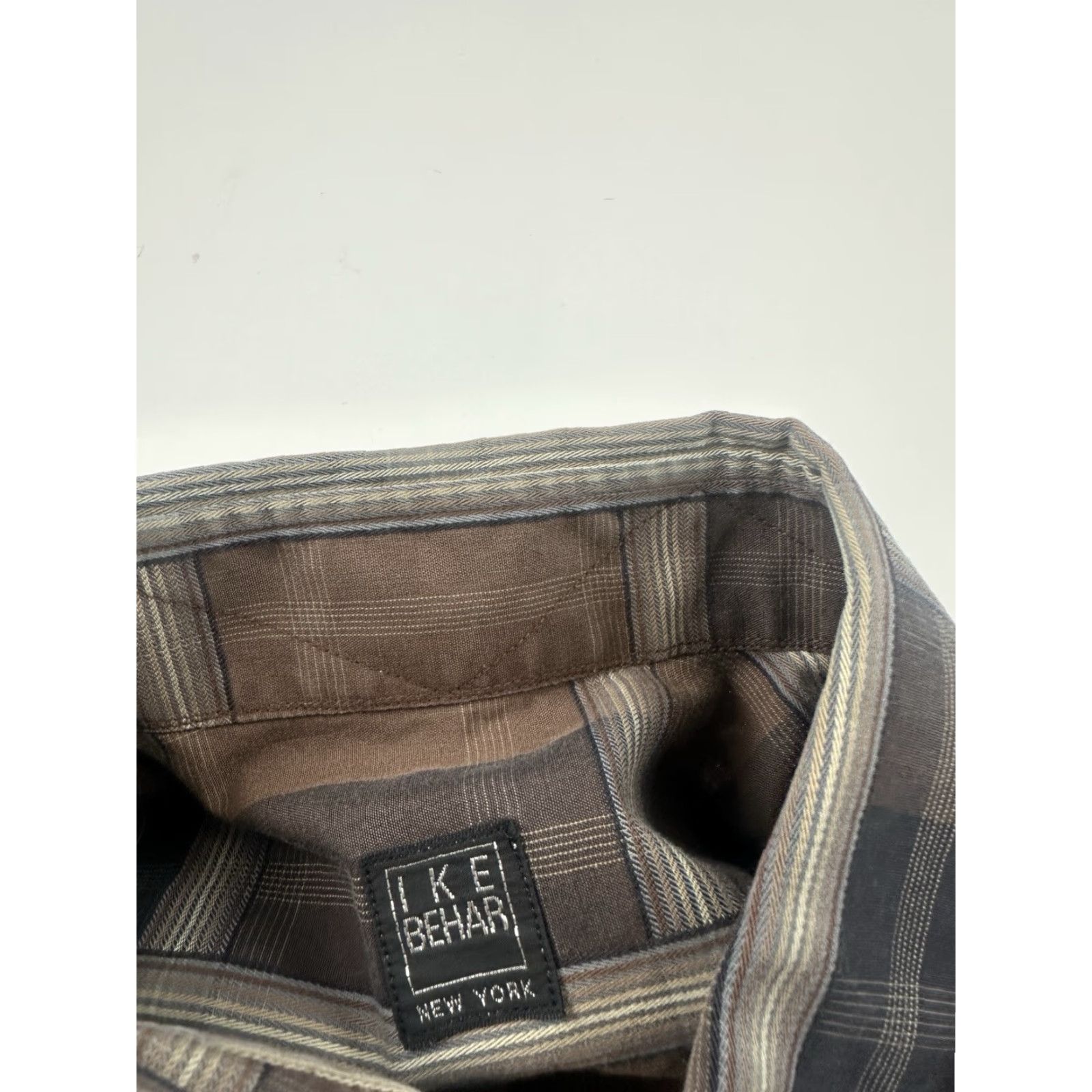 Ike Behar IKE BEHAR Mens Brown Plaid Button Up Long Sleeve Shirt Medium Size US M / EU 48-50 / 2 - 4 Thumbnail