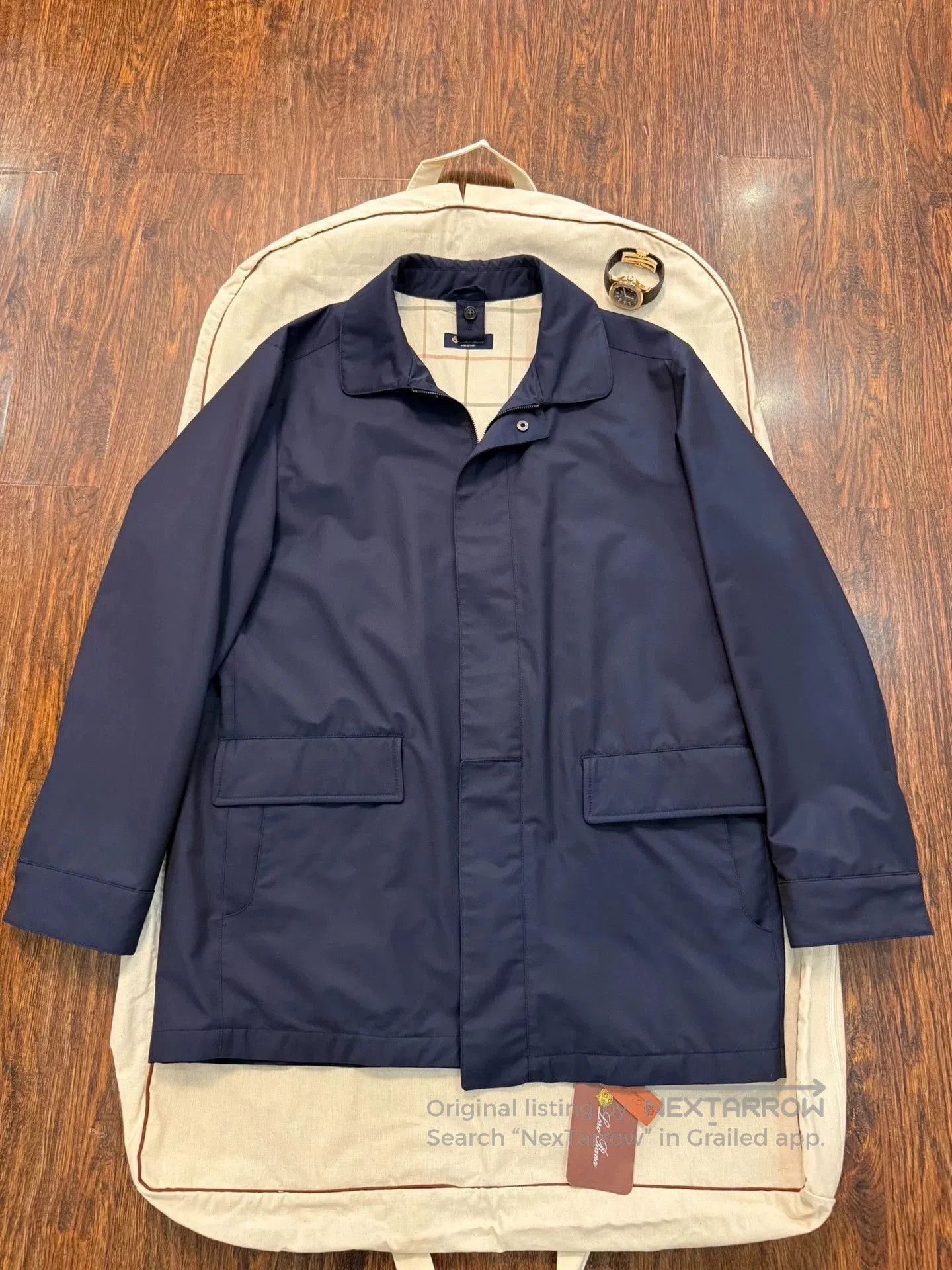 Loro Piana Blue Collared Light Jacket with Front Pockets. Size US M / EU 48-50 / 2 - 1 Thumbnail
