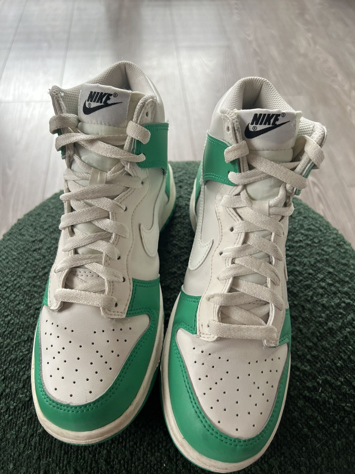 Designer × Nike ‼️Nike Dunk High Phantom Stadium GS Green Sneakers ‼️ Size US 6 / EU 39 - 13 Thumbnail