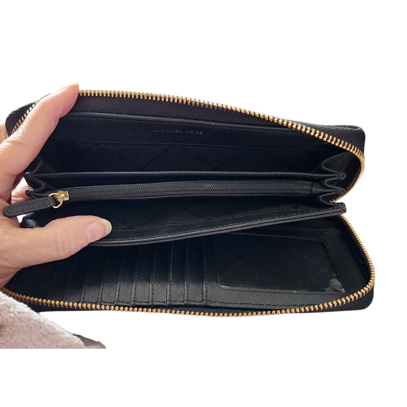 Michael Kors Michael Kors black Jet Set Travel Saffiano Leather Wallet Size ONE SIZE - 3 Thumbnail