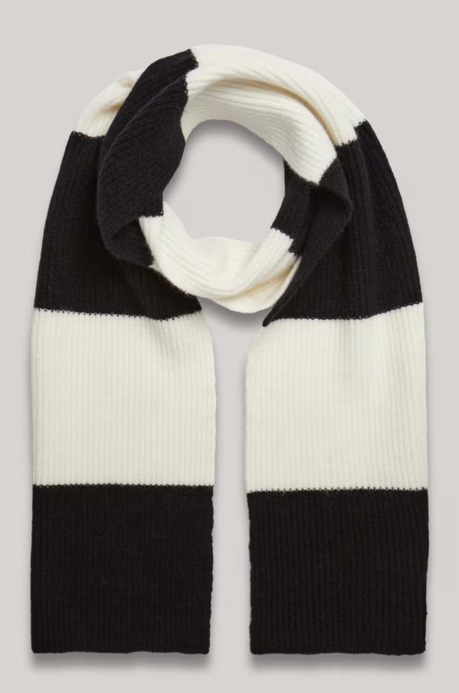 Bella Freud Striped wool mohair b&w Xlong scarf Size ONE SIZE - 4 Thumbnail