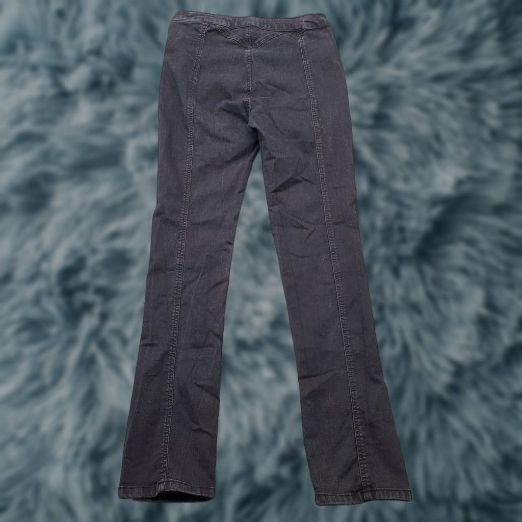 Vintage We The Free Skinny Jeans Women's 30 Black Denim Stretchy Ankle Slit Flat Front Jeans Size 30" / US 8 / IT 44 - 1 Thumbnail