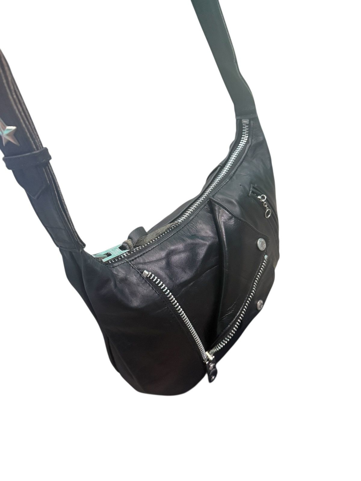 Schott RARE SCHOTT RIDERS LEATHER CROSSBODY BAG Size ONE SIZE - 10 Thumbnail