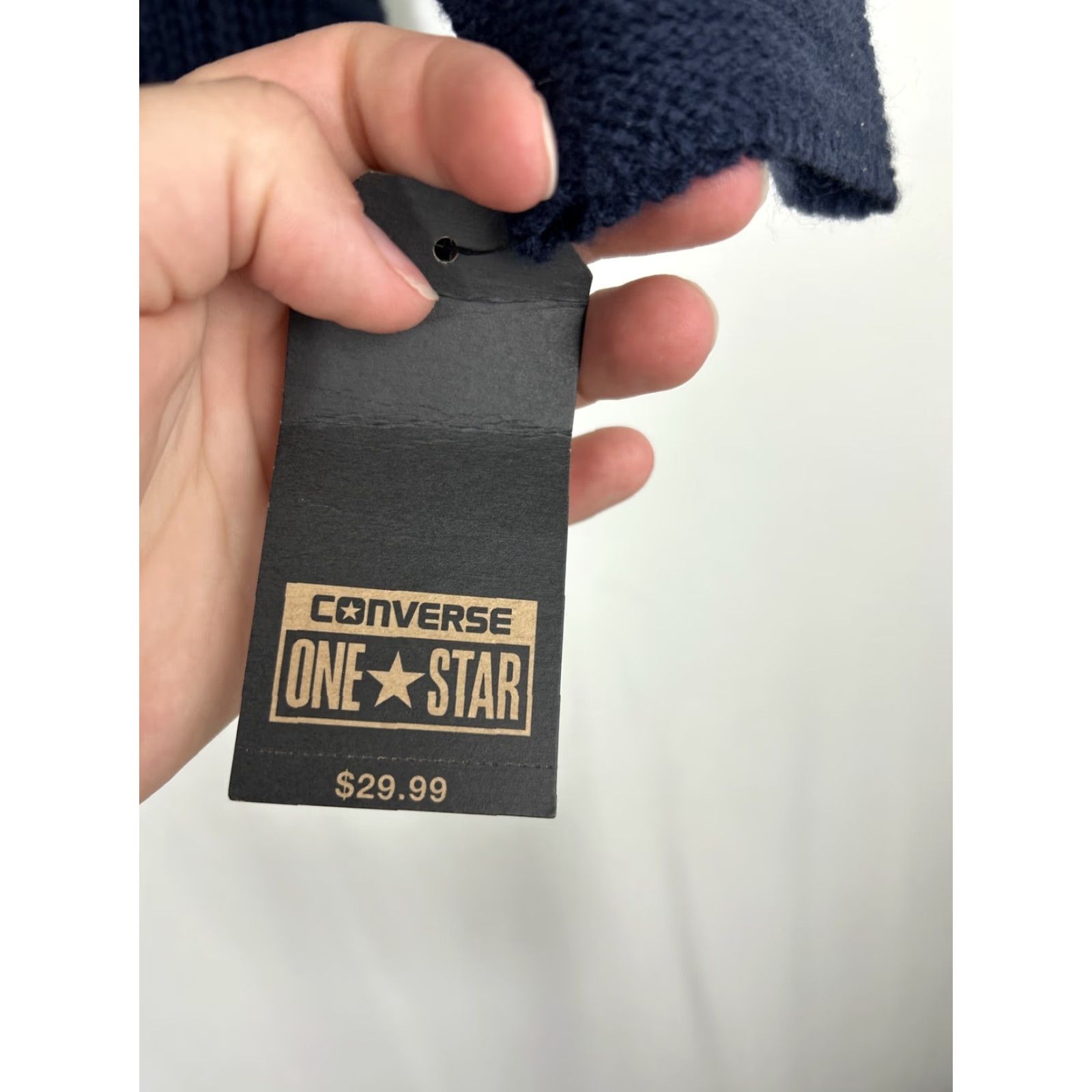 Converse Converse One Star Womens Sweater V-Neck Pullover Navy Blue M Size M / US 6-8 / IT 42-44 - 6 Thumbnail
