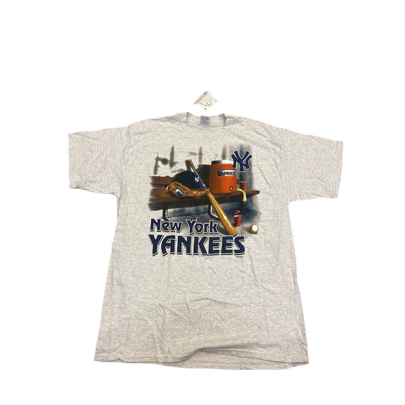 Vintage NWT New York Yankees 2000s Y2K Big Graphic Tshirt True Fan Size US XXL / EU 58 / 5 - 1 Thumbnail