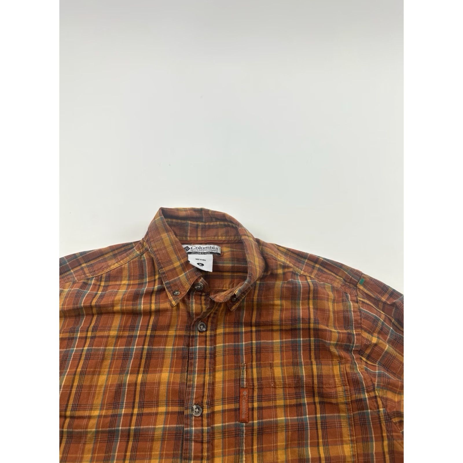 Rusty Columbia Shirt Mens Medium Rust Orange Plaid Long Sleeve Lightweight Flannel Size US M / EU 48-50 / 2 - 2 Thumbnail