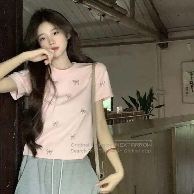 Thom Browne Thom Browne Pink Logo Short Sleeve T-Shirt . Size S / US 4 / IT 40 - 6 Thumbnail