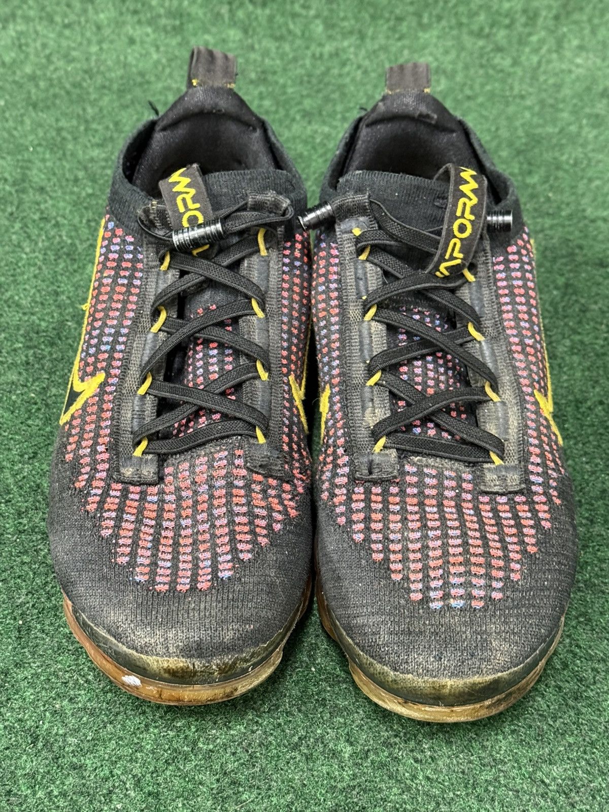 Nike Nike Air VaporMax 2021 Flyknit Black Photo Blue Crimson Gold Size US 5.5 / EU 38 - 2 Thumbnail