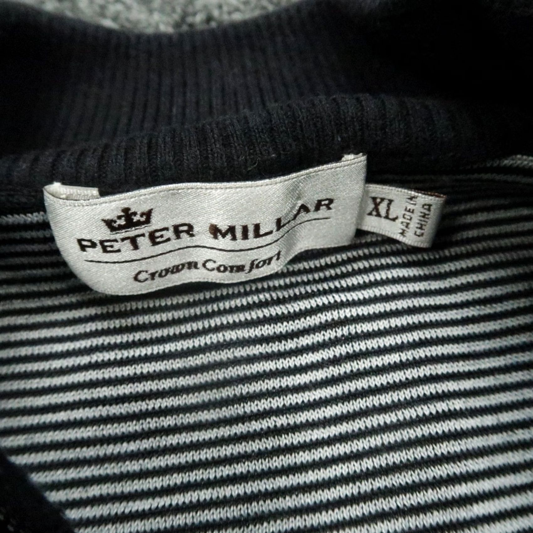 Peter Millar VINTAGE Peter Millar Pullover Shirt Mens XL Black 1/4 Zip Mock Neck Lightweight Casual Size US XL / EU 56 / 4 - 3 Thumbnail