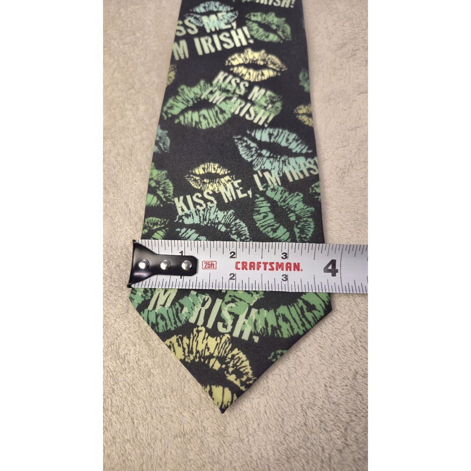 Ralph Marlin Vintage Ralph Marlin Kiss Me I'm Irish Green Necktie 1995 Size ONE SIZE - 10 Thumbnail