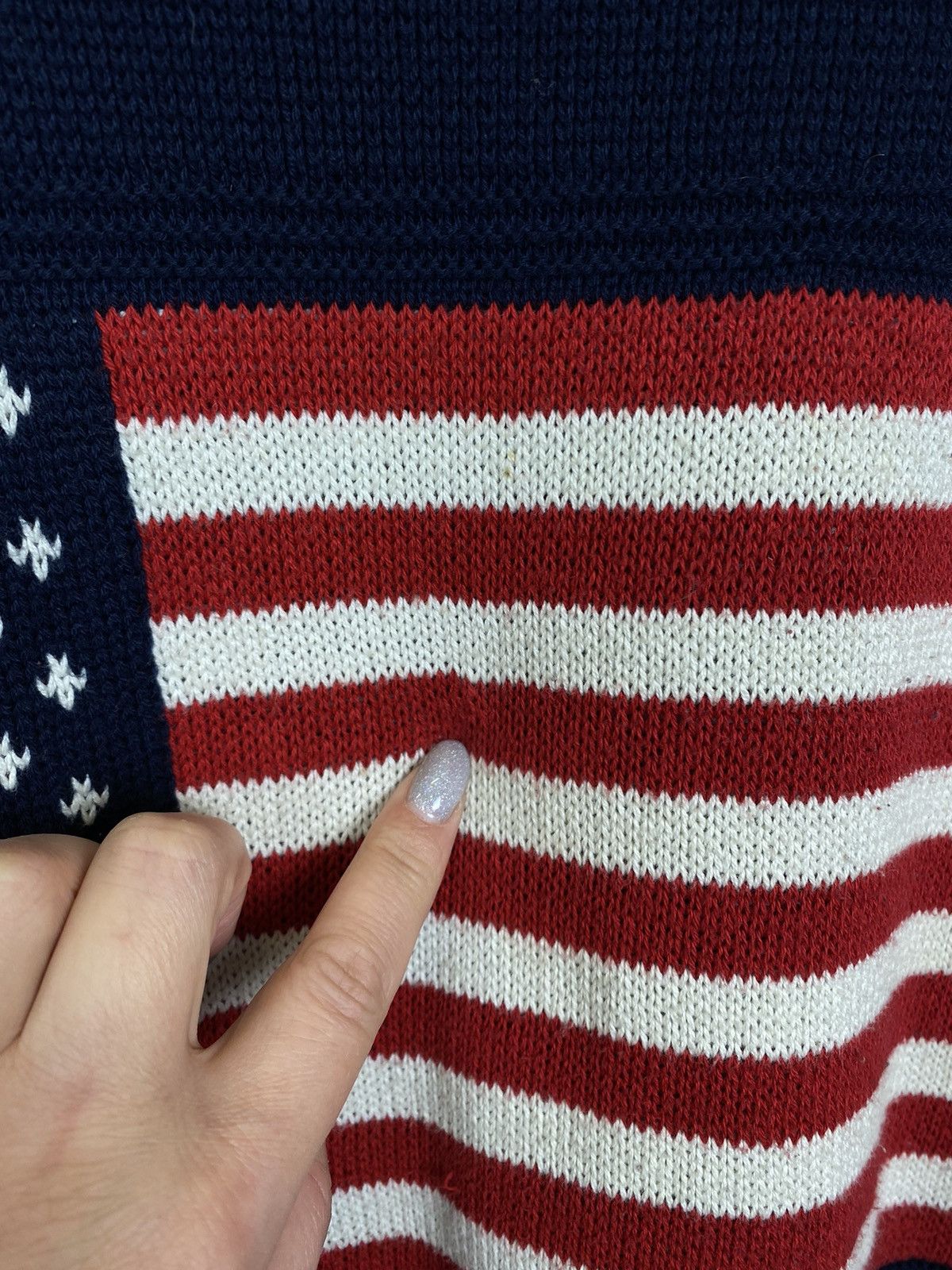 Other 🇺🇸 Vintage American Creations Knit USA Flag Sweater High Neck Size US S / EU 44-46 / 1 - 3 Thumbnail