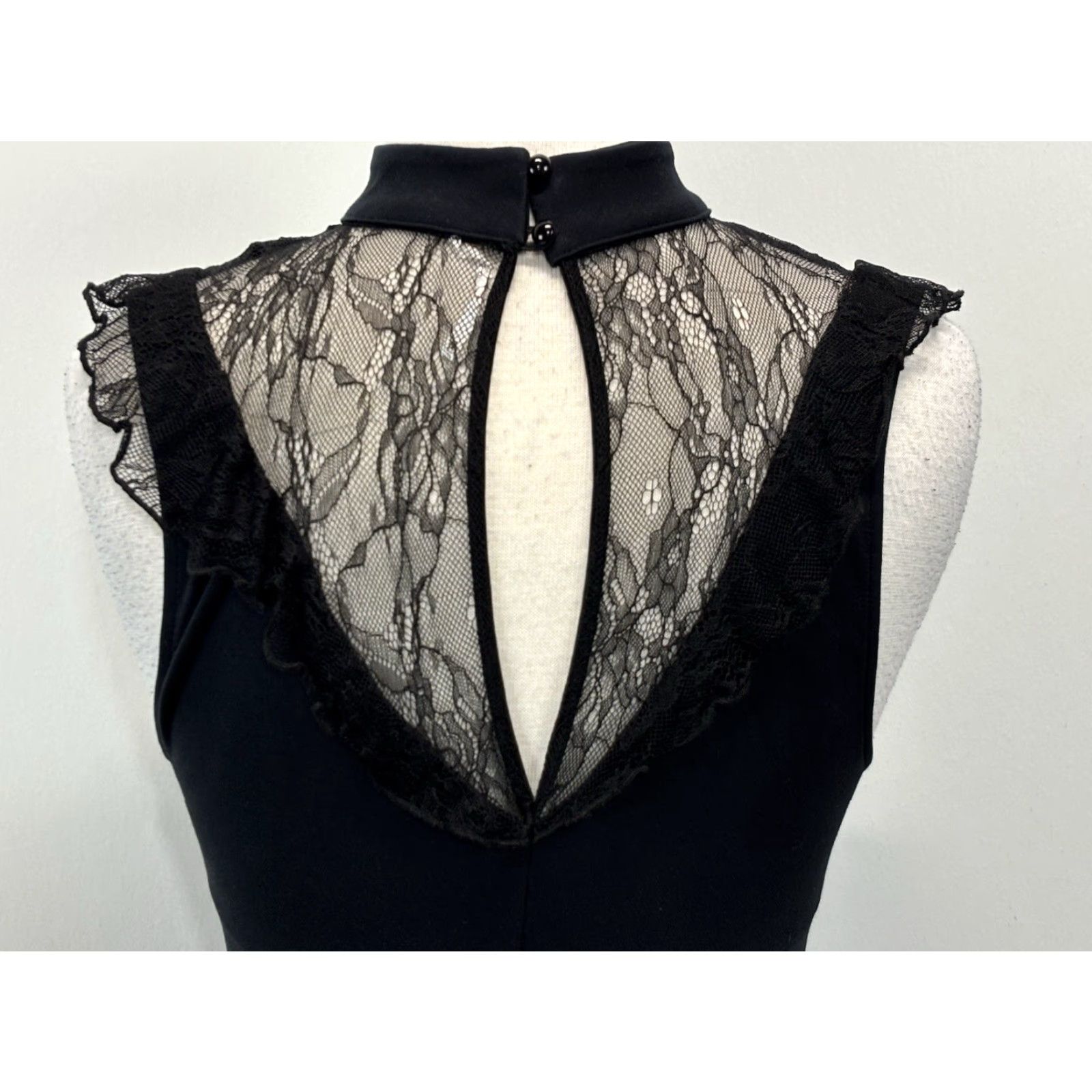 Free People Free People Beaumont Muse Dress Black Sleeveless Mini Lace Trim Party M Womens Size M / US 6-8 / IT 42-44 - 6 Thumbnail