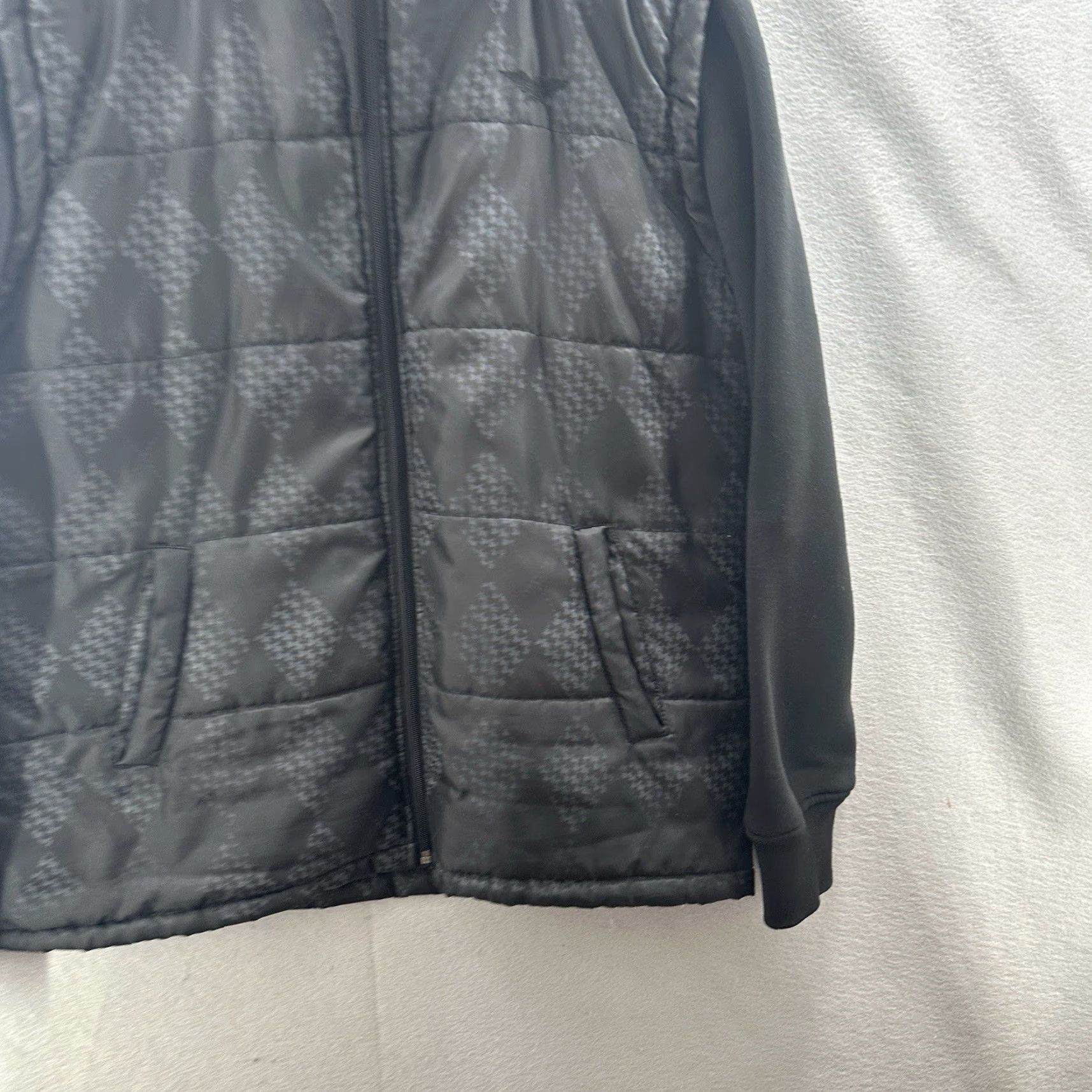 Avirex AVIREX Jacket Mens L Black Quilted Puffer Coat Full Zip Vintage Style 90s Preppy Retro Stand-Up Collar Mid-Length 48 in Chest Mens Size US L / EU 52-54 / 3 - 3 Thumbnail